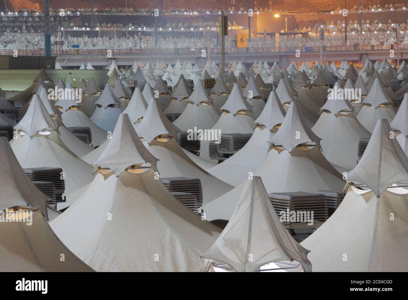 Mina In Hajj Night Time Makkah Saudi Arabia Macca Hajj Time Stock Photo Alamy