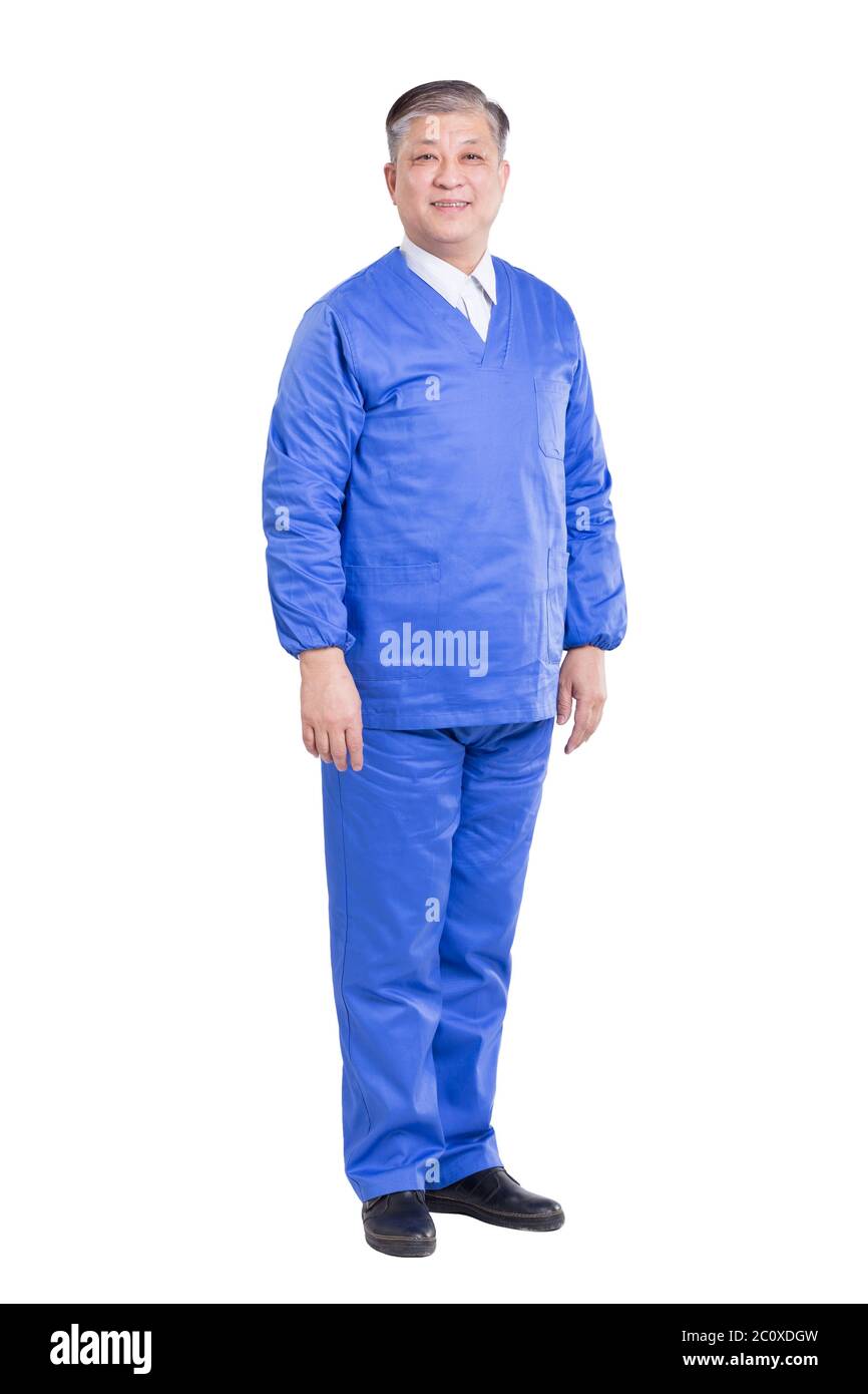 Blue doctor uniform man hi-res stock photography and images - Alamy