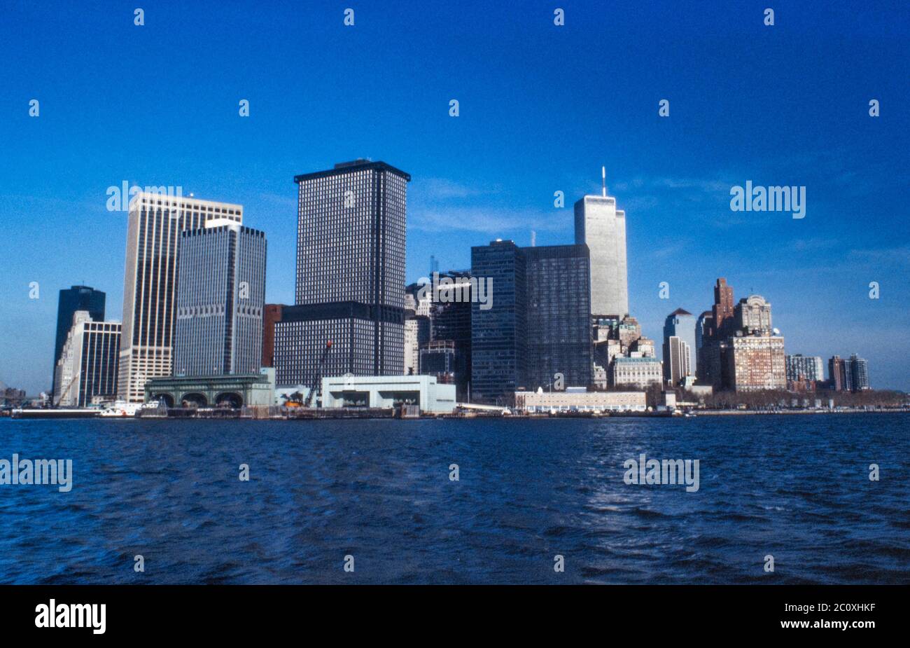 Southern Tip of NYC including World Trade Center Stock Photo