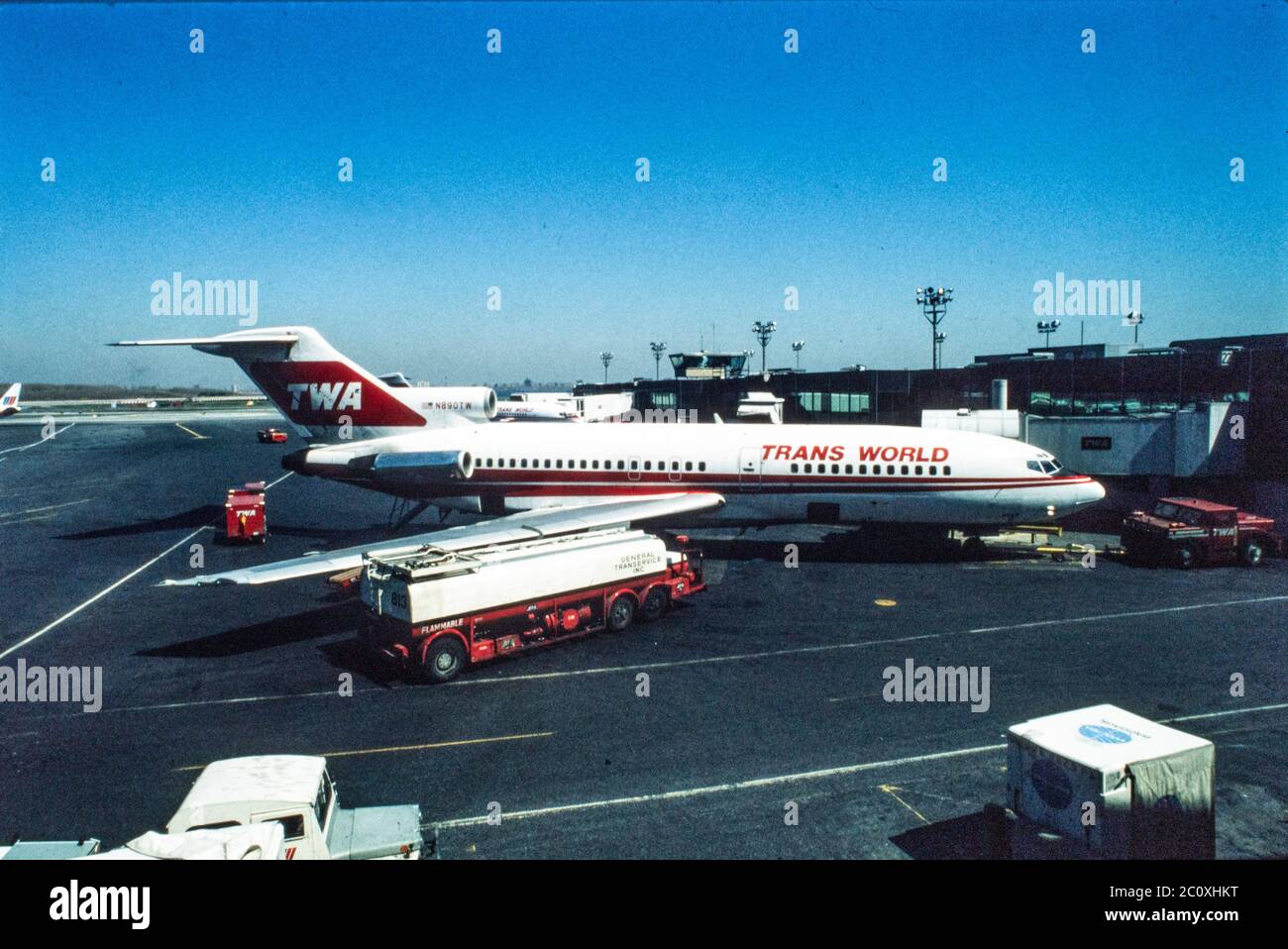 1980 TWA plane one tarmac Stock Photo