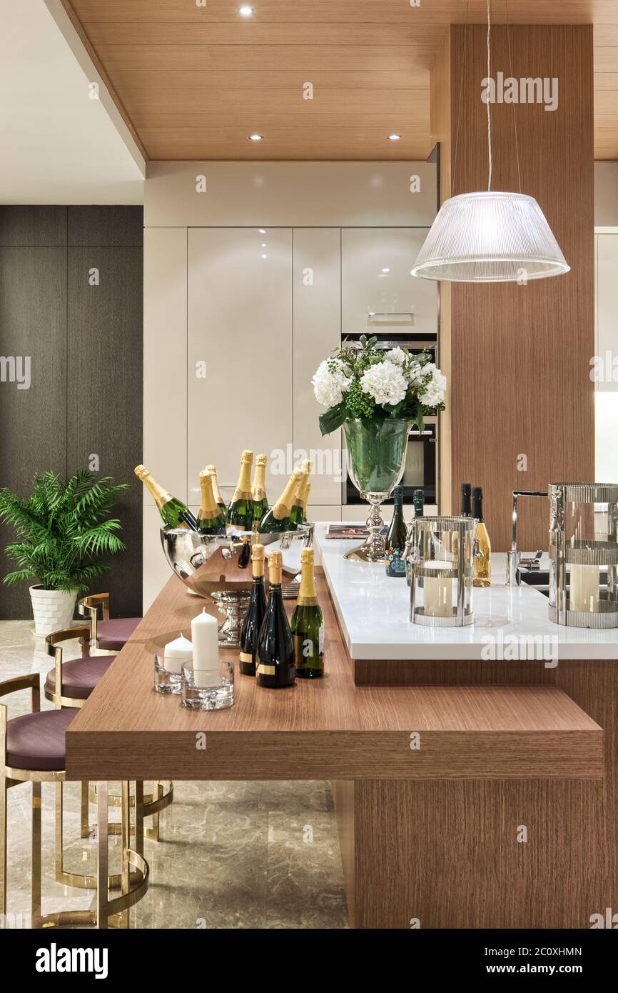 interior of modern dining room Stock Photo - Alamy