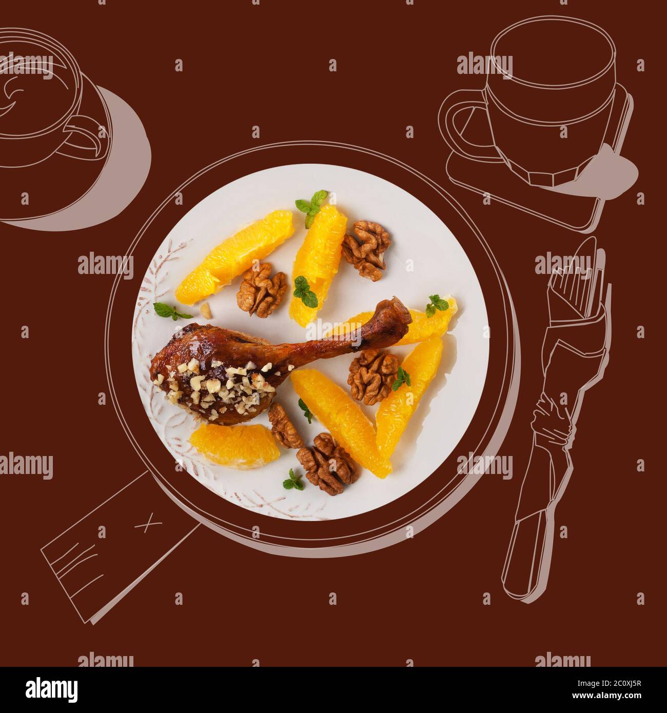 Delicious roast duck Stock Photo - Alamy