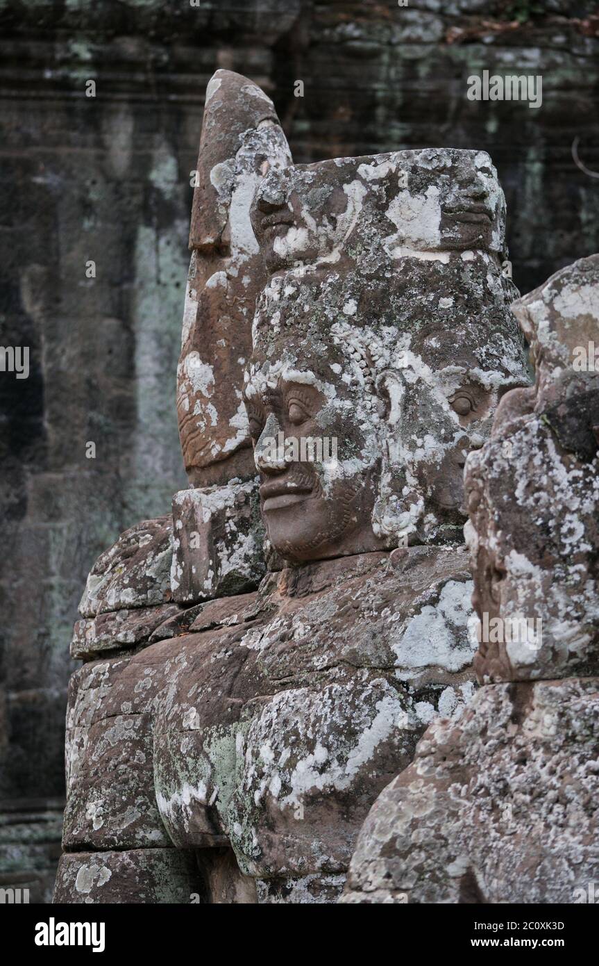 Ancient Ankor Wat Temple Ruins Stock Photo