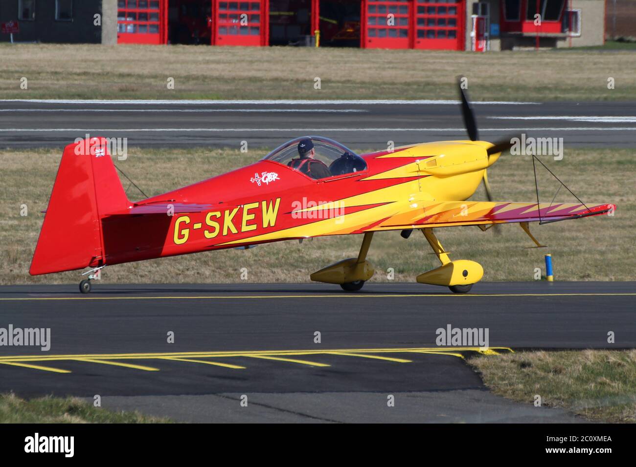 G-SKEW, a privately-owned Mudry CAP-232, at Prestwick International Airport in Ayrshire. Stock Photo