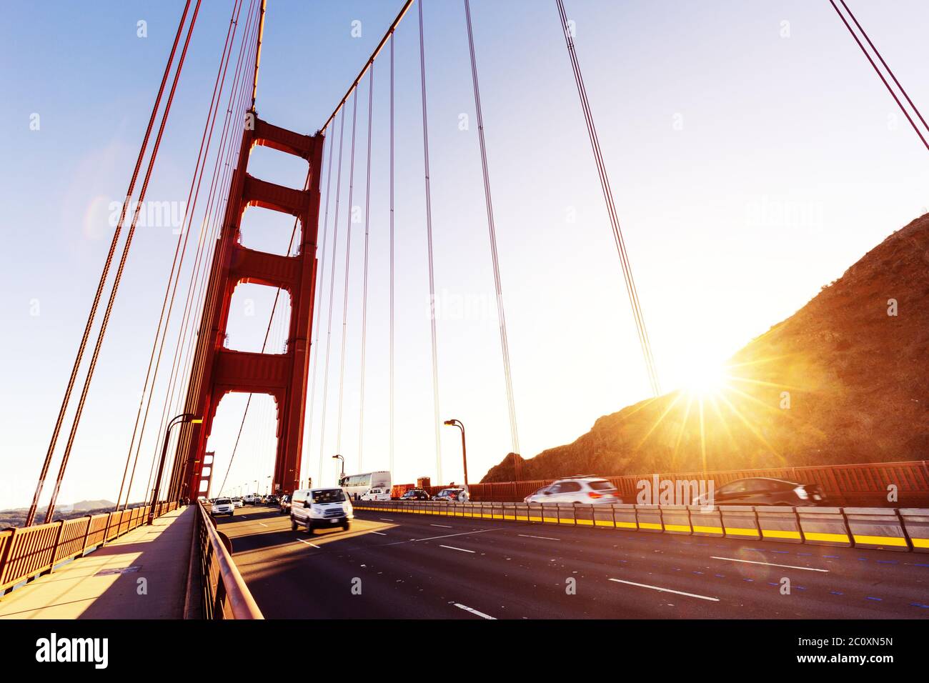 san francisco gold gate bridge in sunny day Stock Photo - Alamy