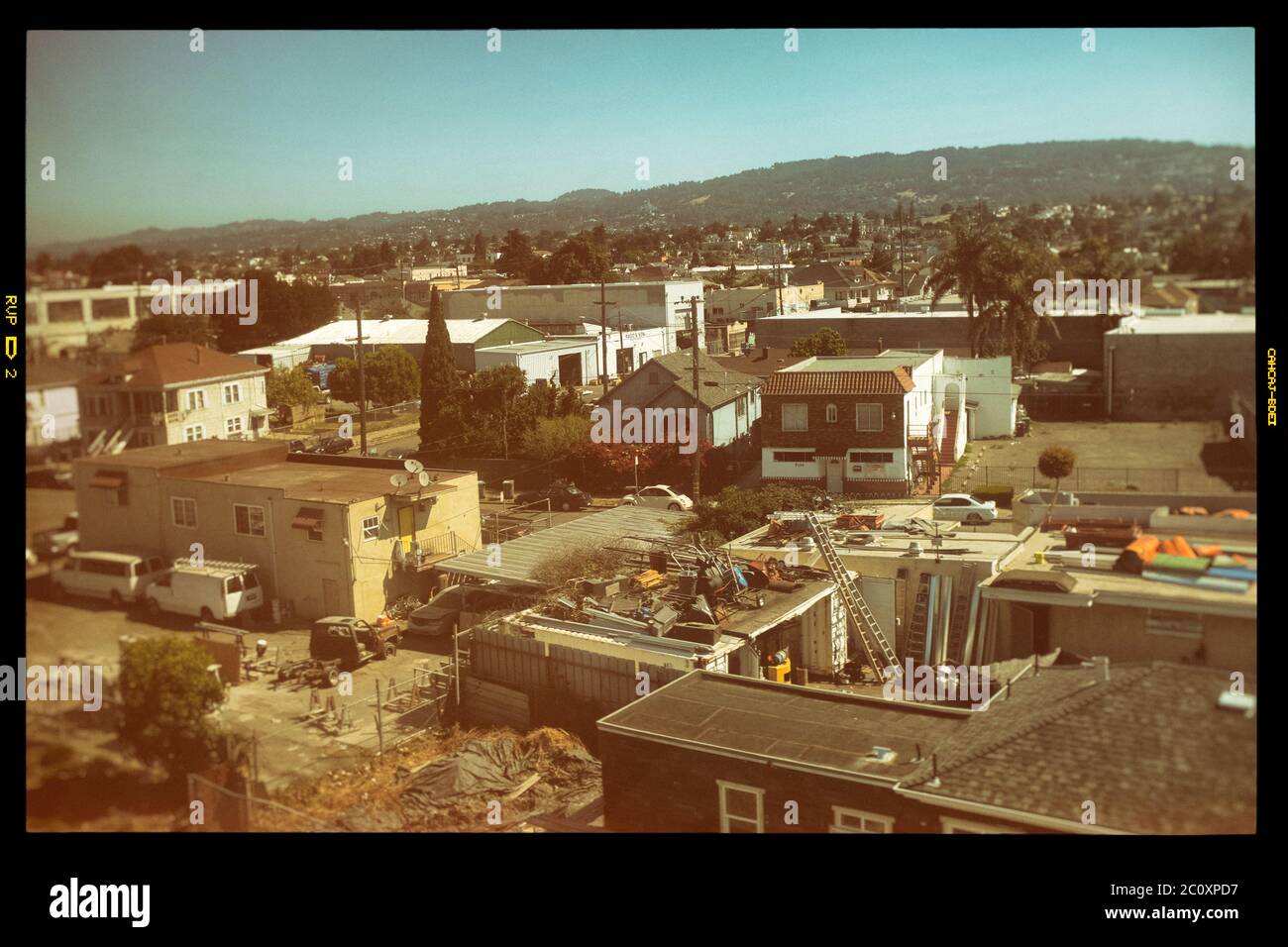 View of ghetto neighborhood in Oakland,Califonia Stock Photo
