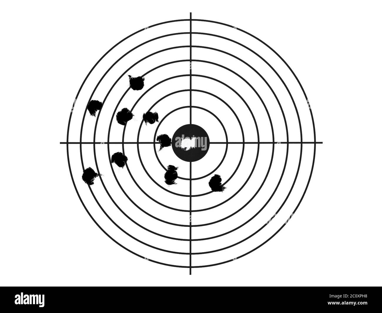 Holes in target Stock Photo Alamy