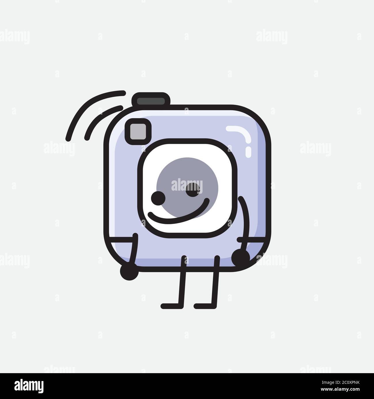 An illustration of Cute Action Camera Mascot Vector Character in Flat ...