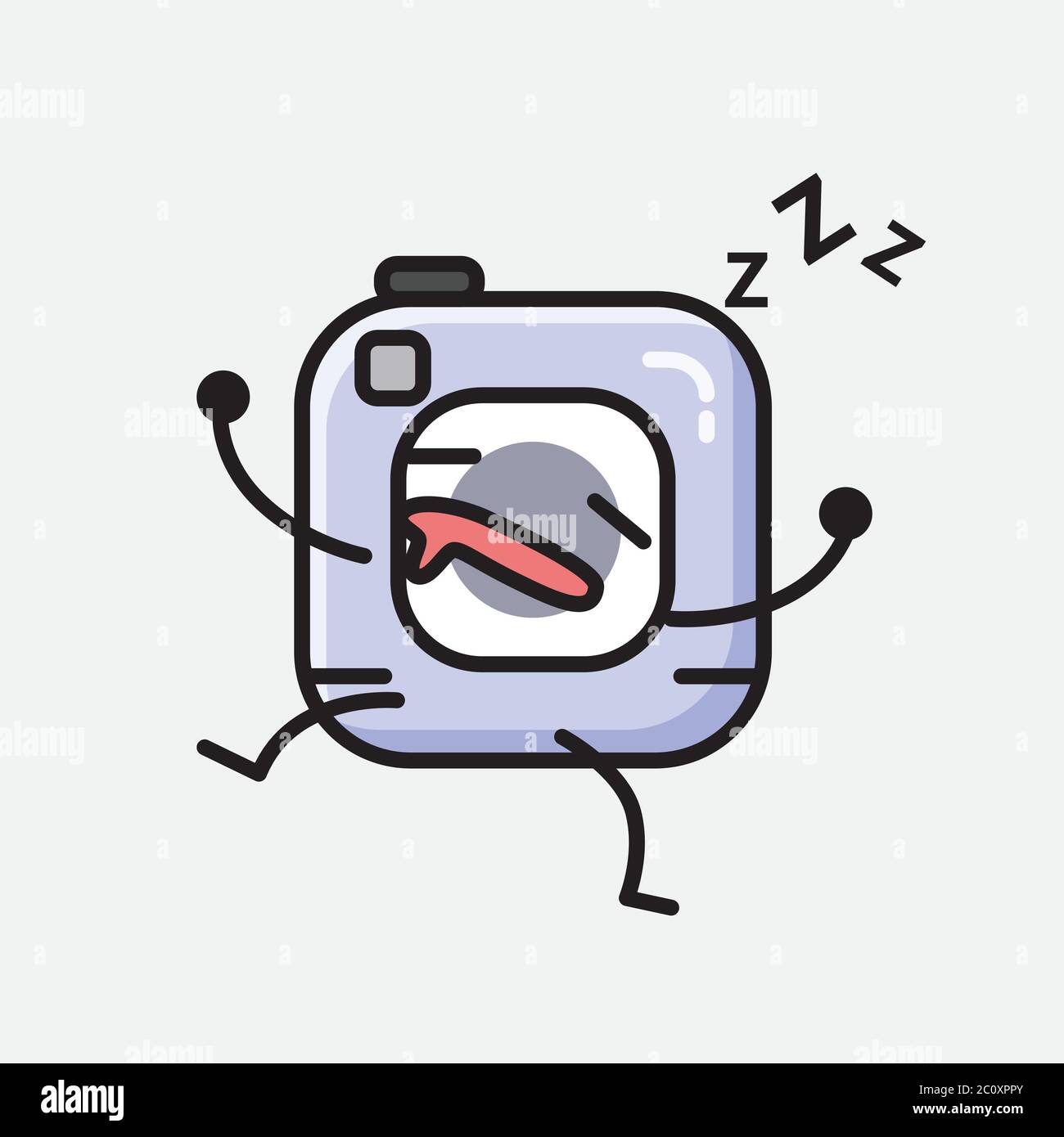 An illustration of Cute Action Camera Mascot Vector Character in Flat ...