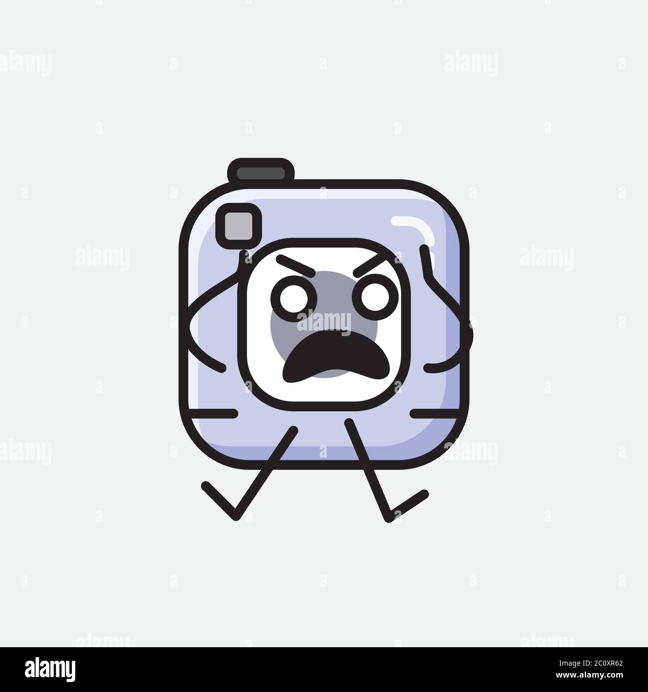 An illustration of Cute Action Camera Mascot Vector Character in Flat ...