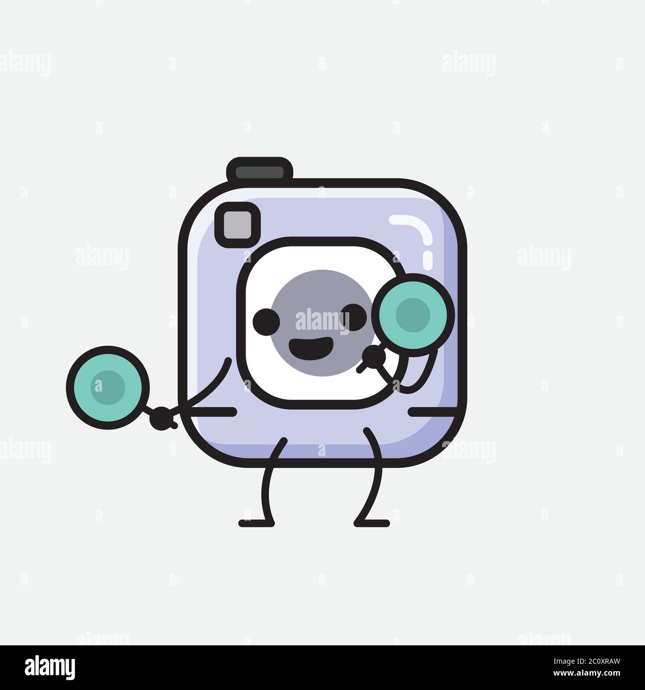 Camera Character An illustration of Cute Action Camera Mascot Vector Character in Flat ...