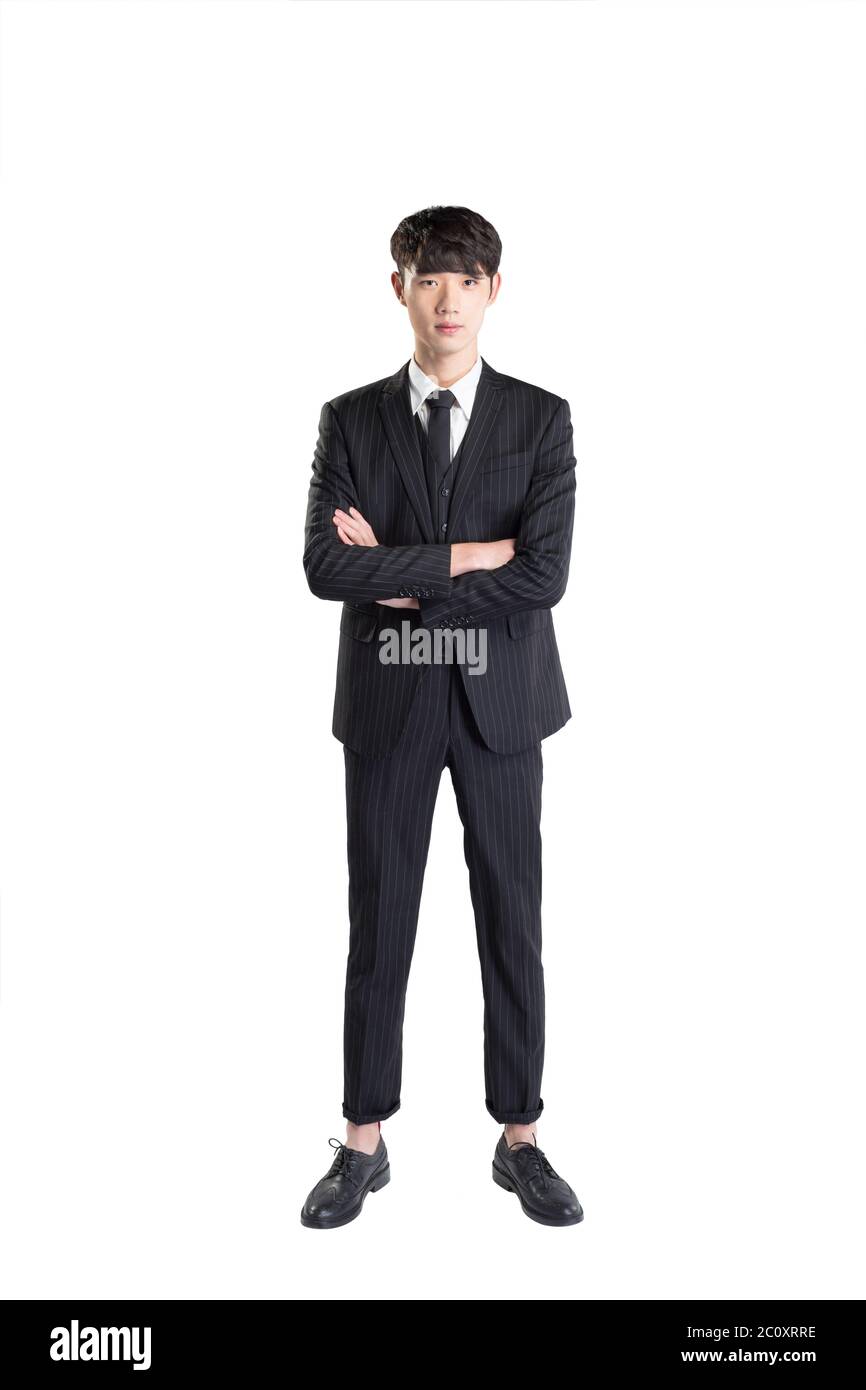 isolated young asian businessman on white background Stock Photo - Alamy