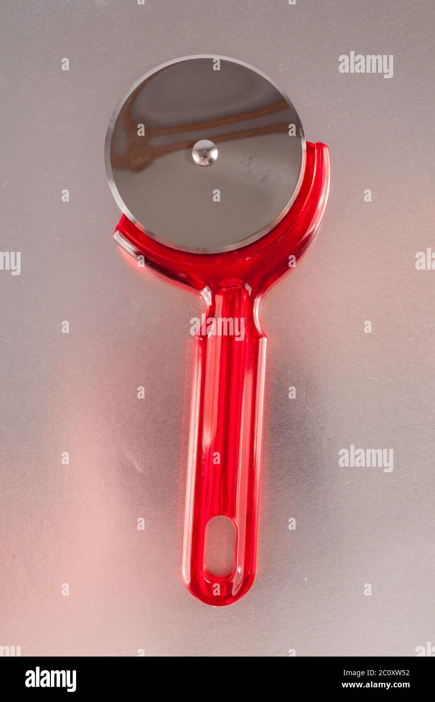 Pizza Cutter Slicer Knife Stock Photo Alamy