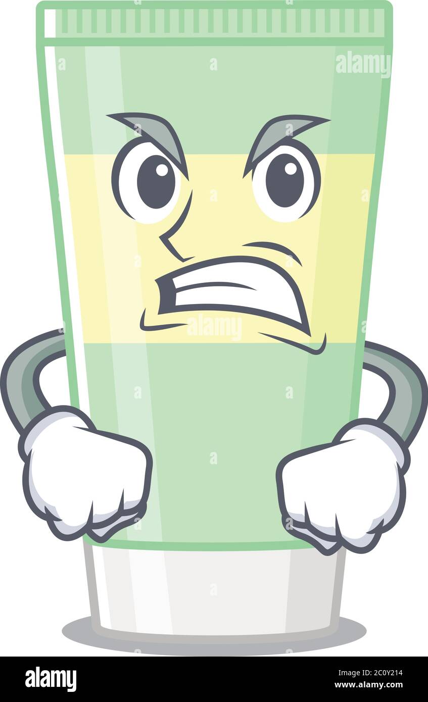 A cartoon picture of cleansing foam showing an angry face Stock Vector ...
