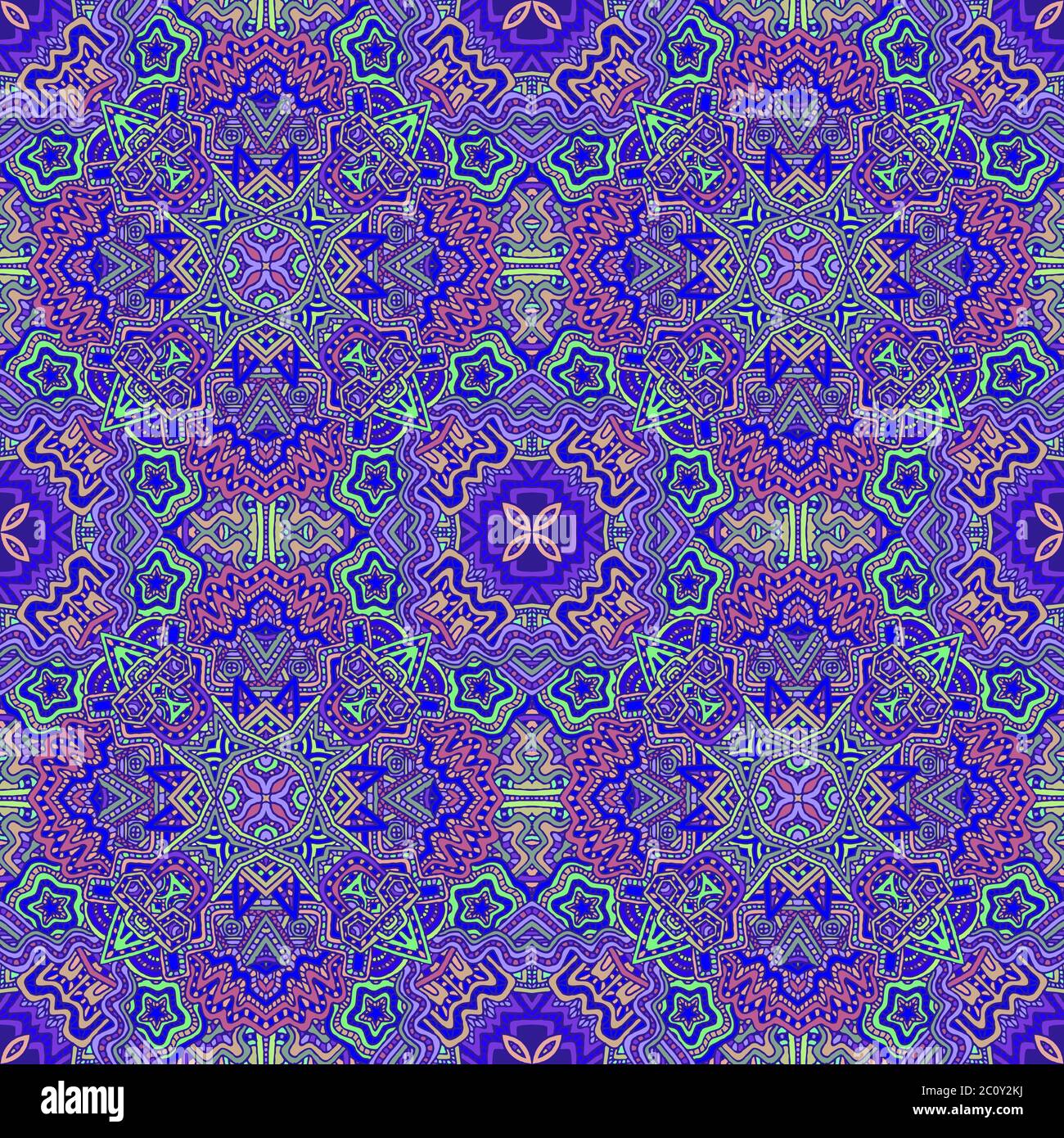 colorful hand drawn seamless pattern illustration Stock Photo - Alamy