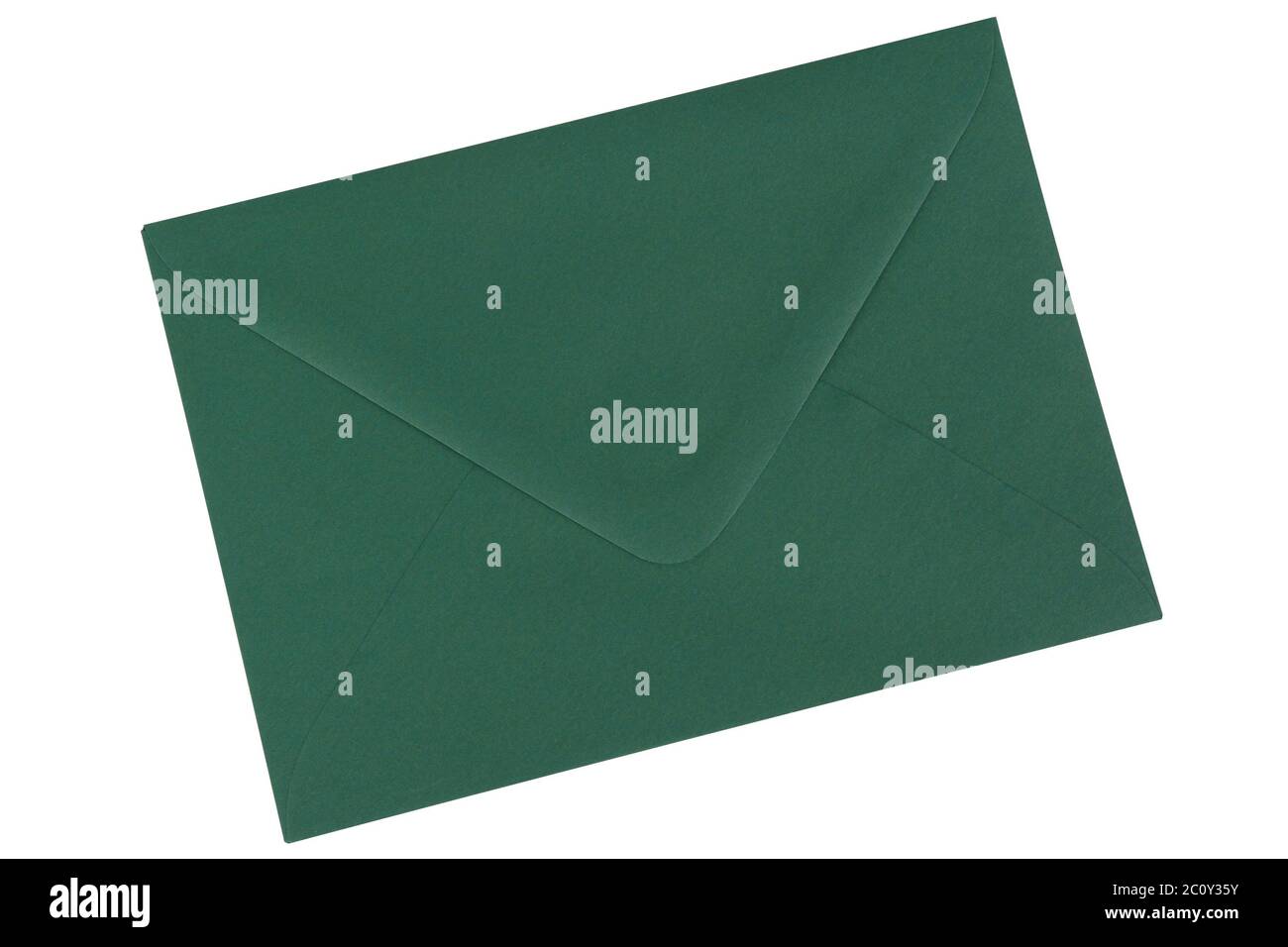 Green envelope on a white background Stock Photo Alamy