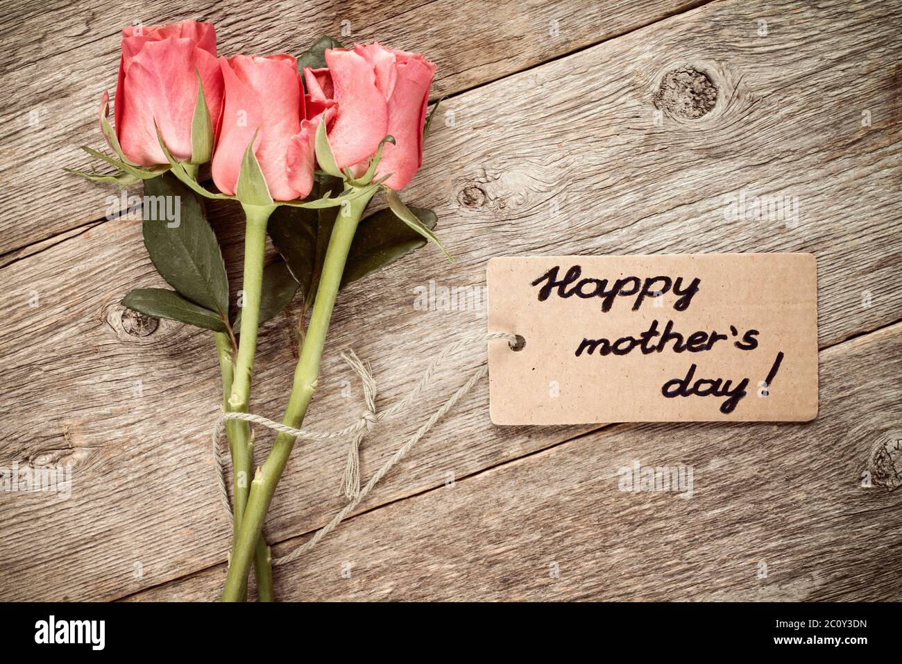Mothers day card with roses Stock Photo - Alamy