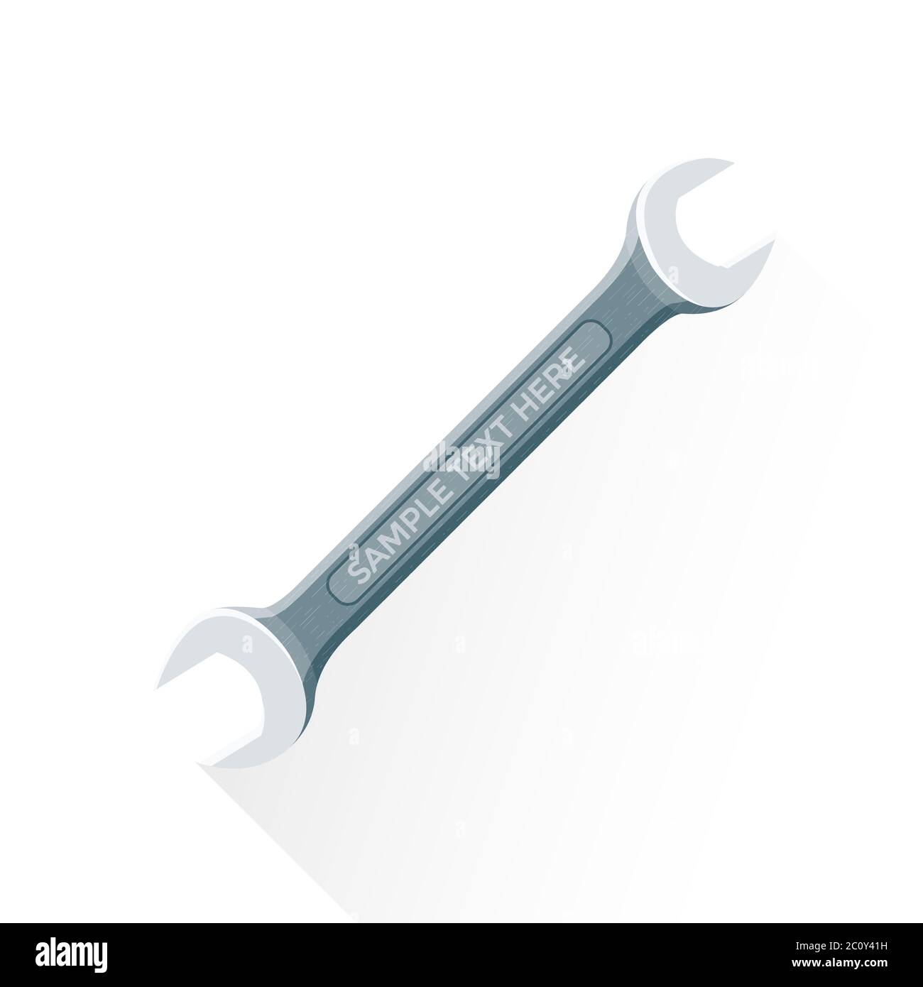 vector flat spanner illustration icon Stock Photo - Alamy