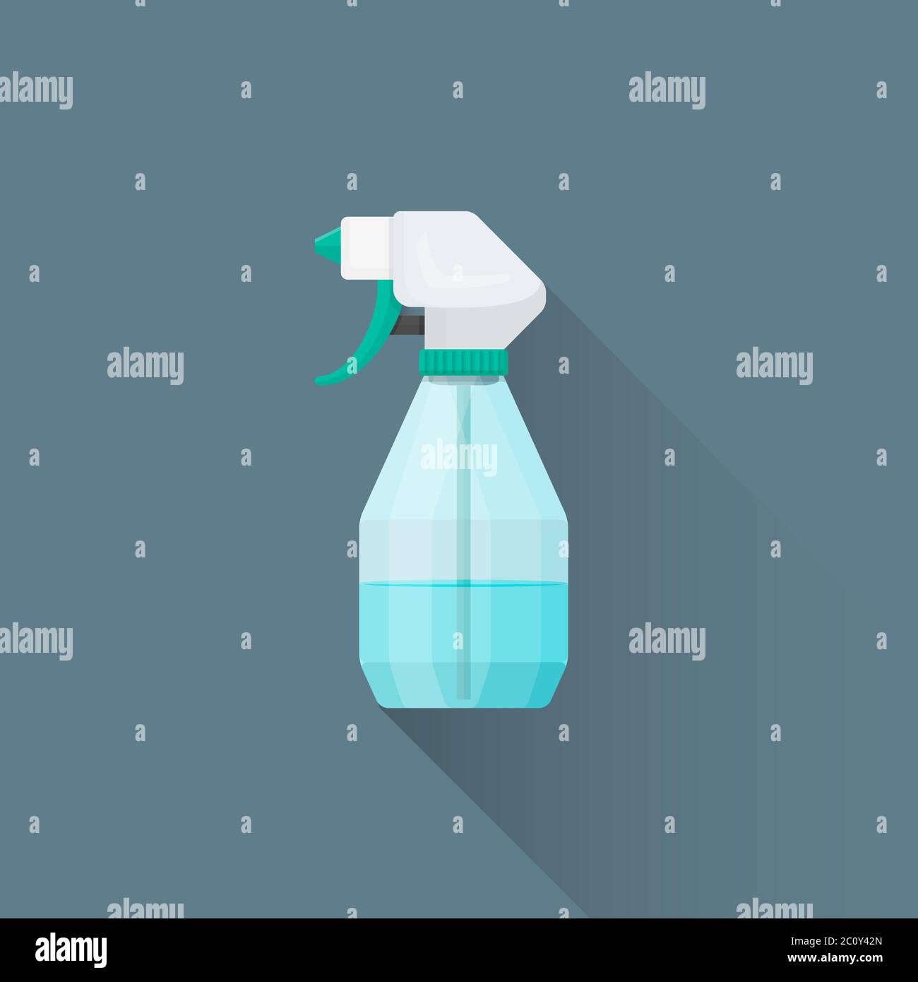 vector flat spray plastic bottle illustration icon Stock Photo - Alamy