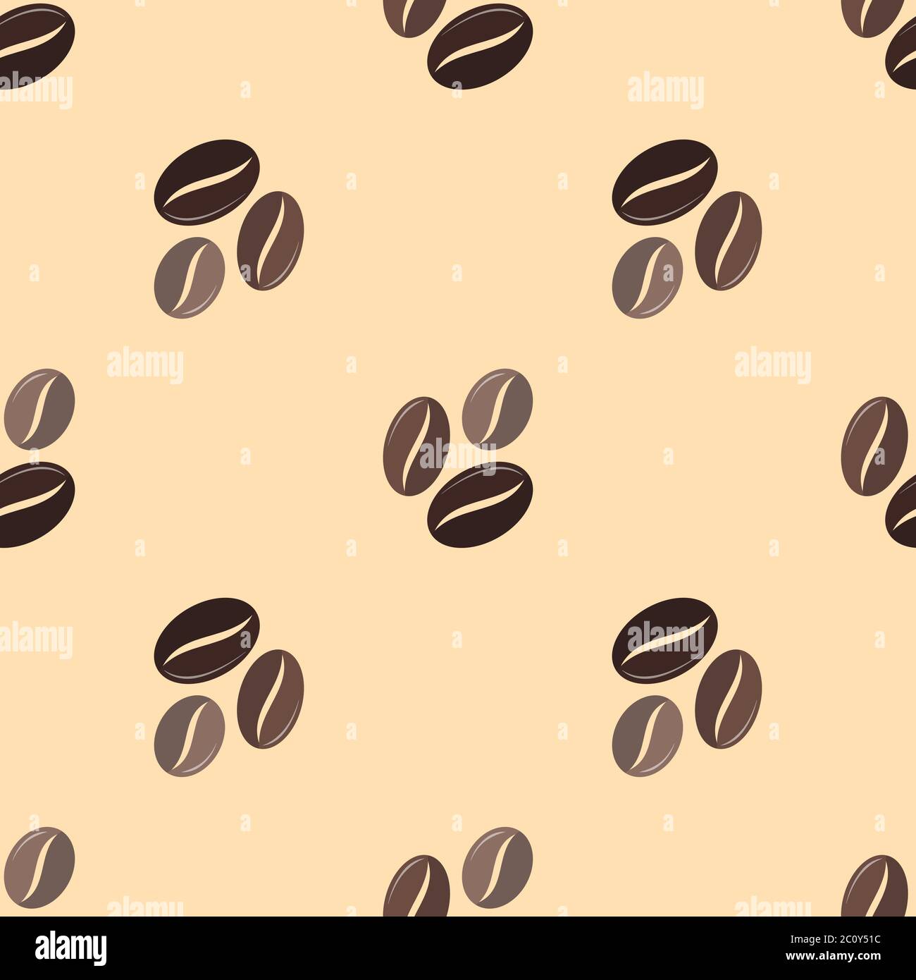 vector coffee beans seamless pattern Stock Photo - Alamy