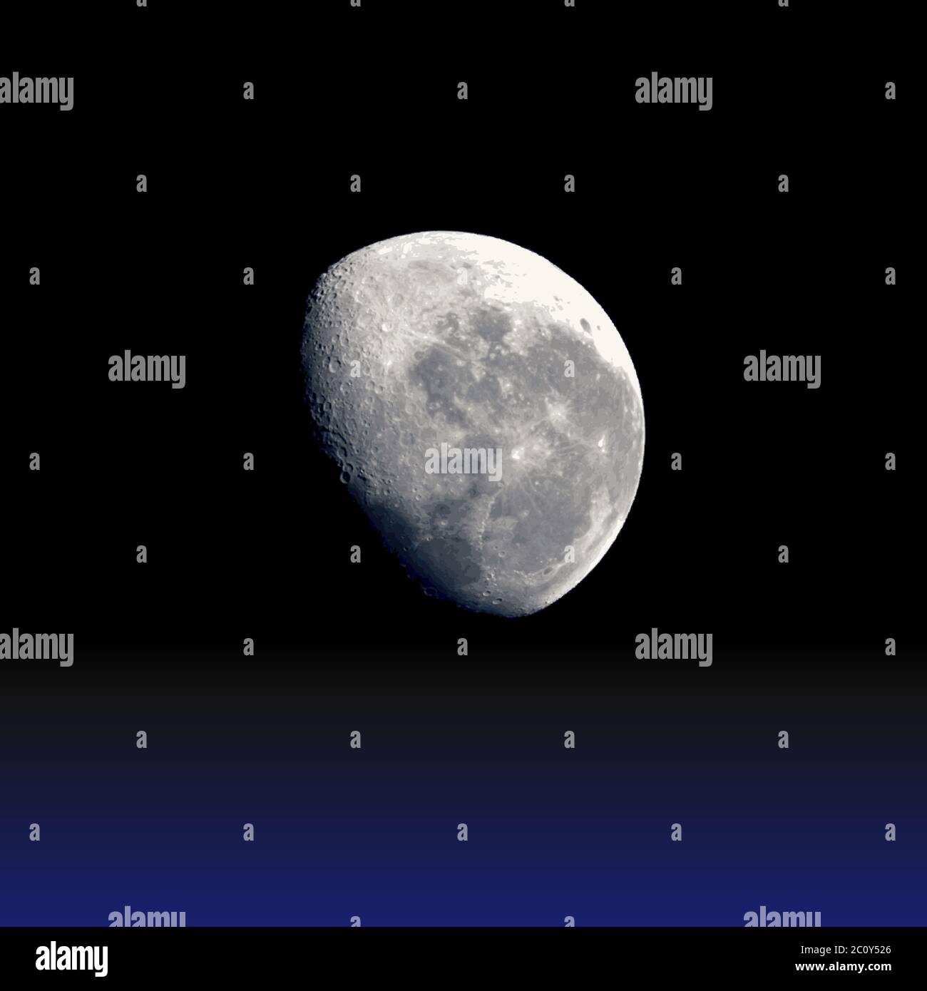 vector realistic planet Moon illustration Stock Photo - Alamy