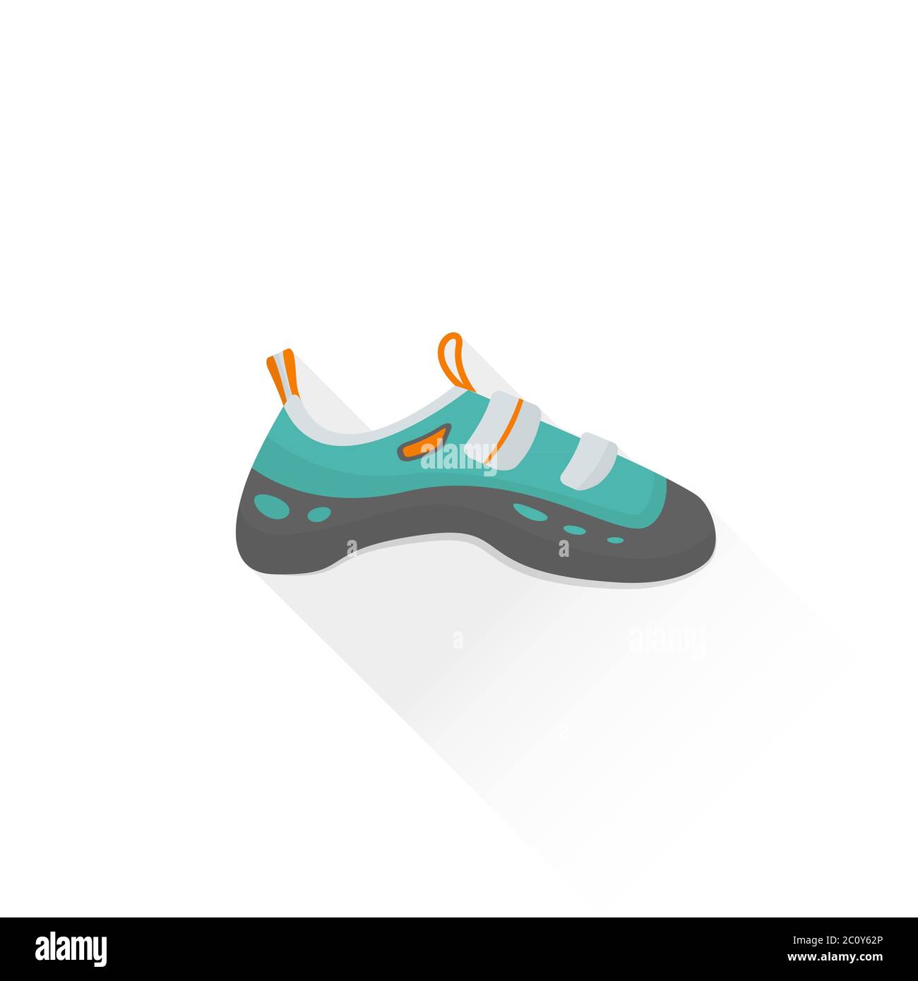 color alpinism equipment shoes icon illustration Stock Photo