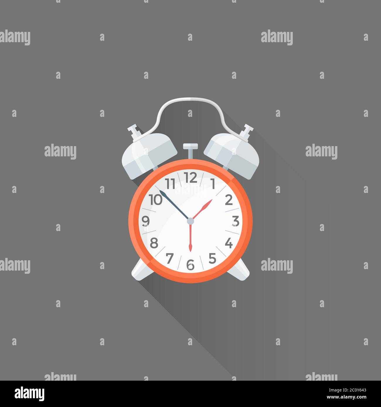 vector flat style alarm clock illustration icon Stock Photo - Alamy
