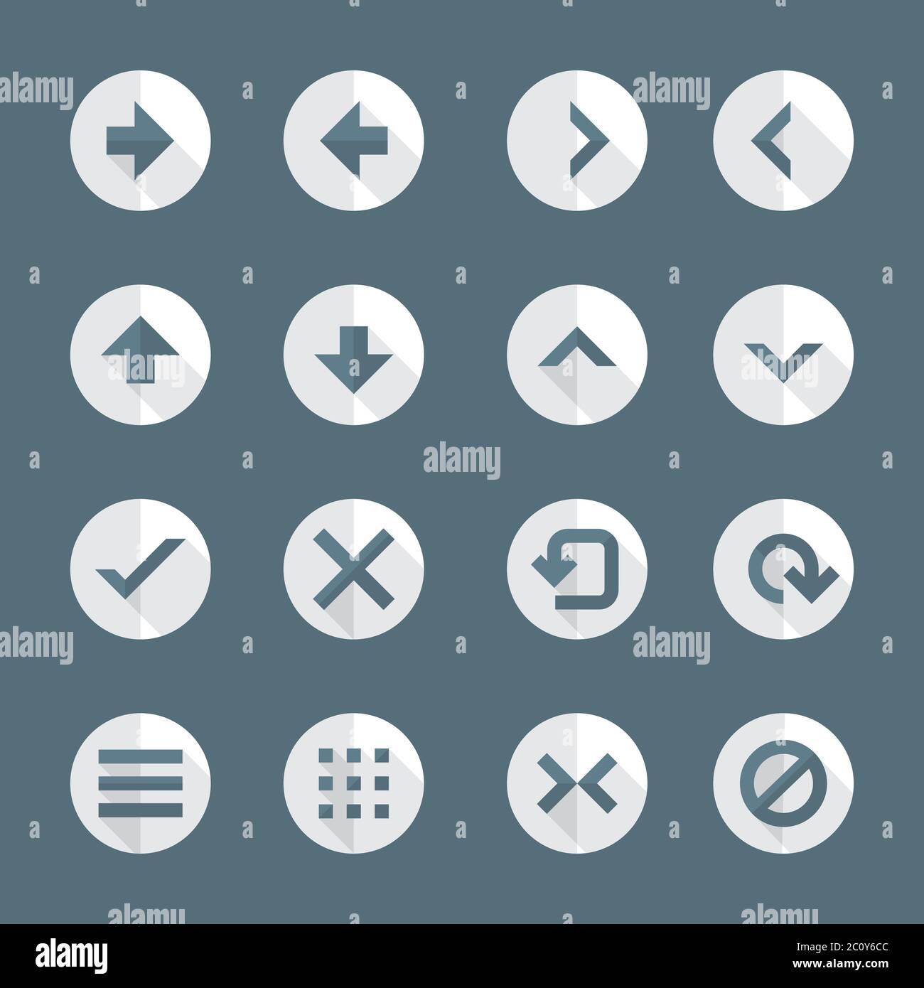 flat style various navigation menu buttons icons set Stock Photo - Alamy
