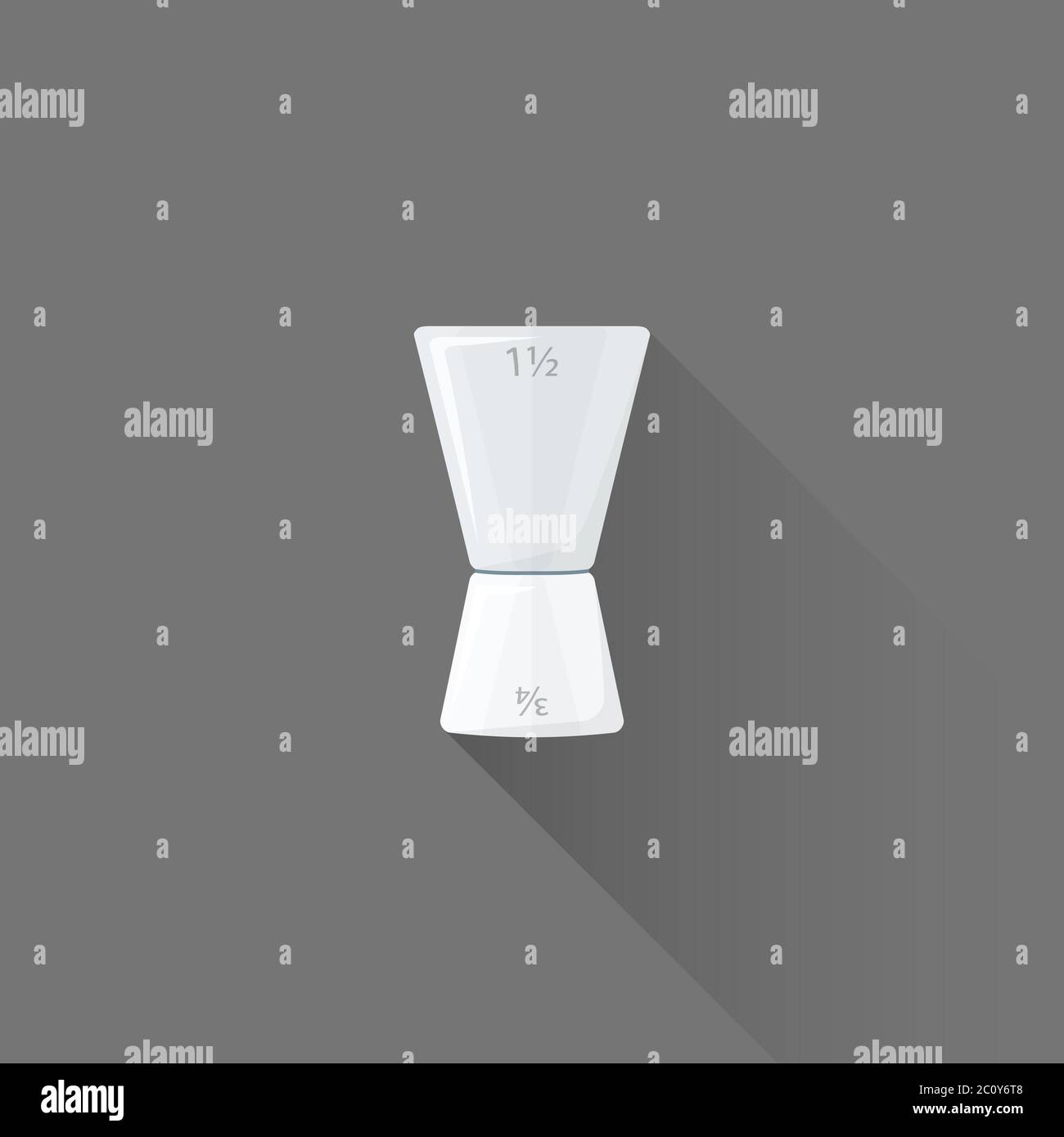 vector flat style barman cocktail jigger illustration icon Stock Photo ...