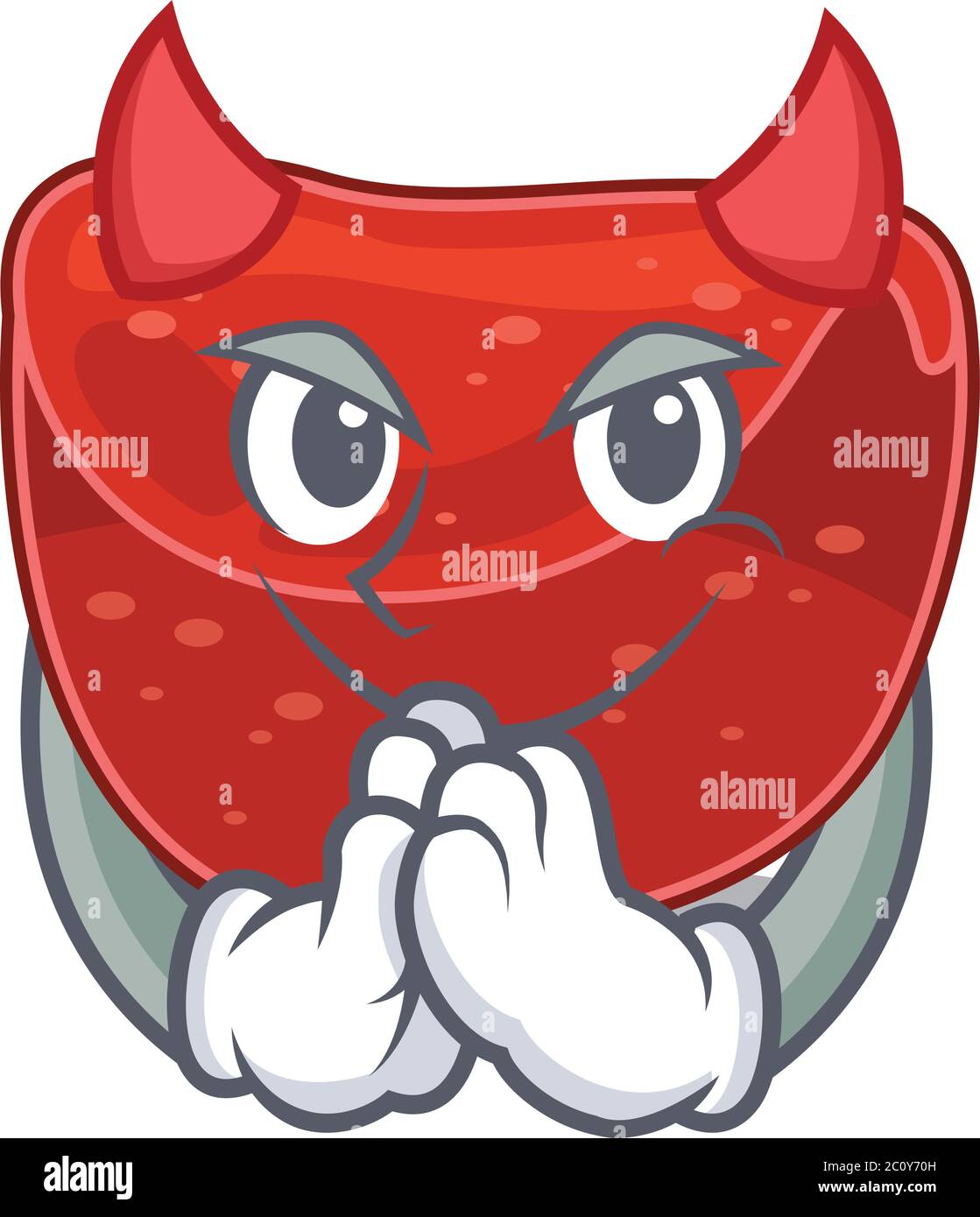Meatloaf clothed as devil cartoon character design concept Stock Vector