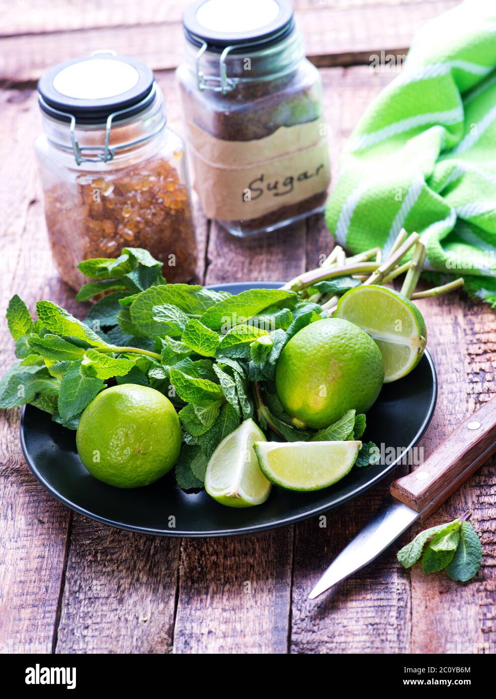ingredients for mojito Stock Photo