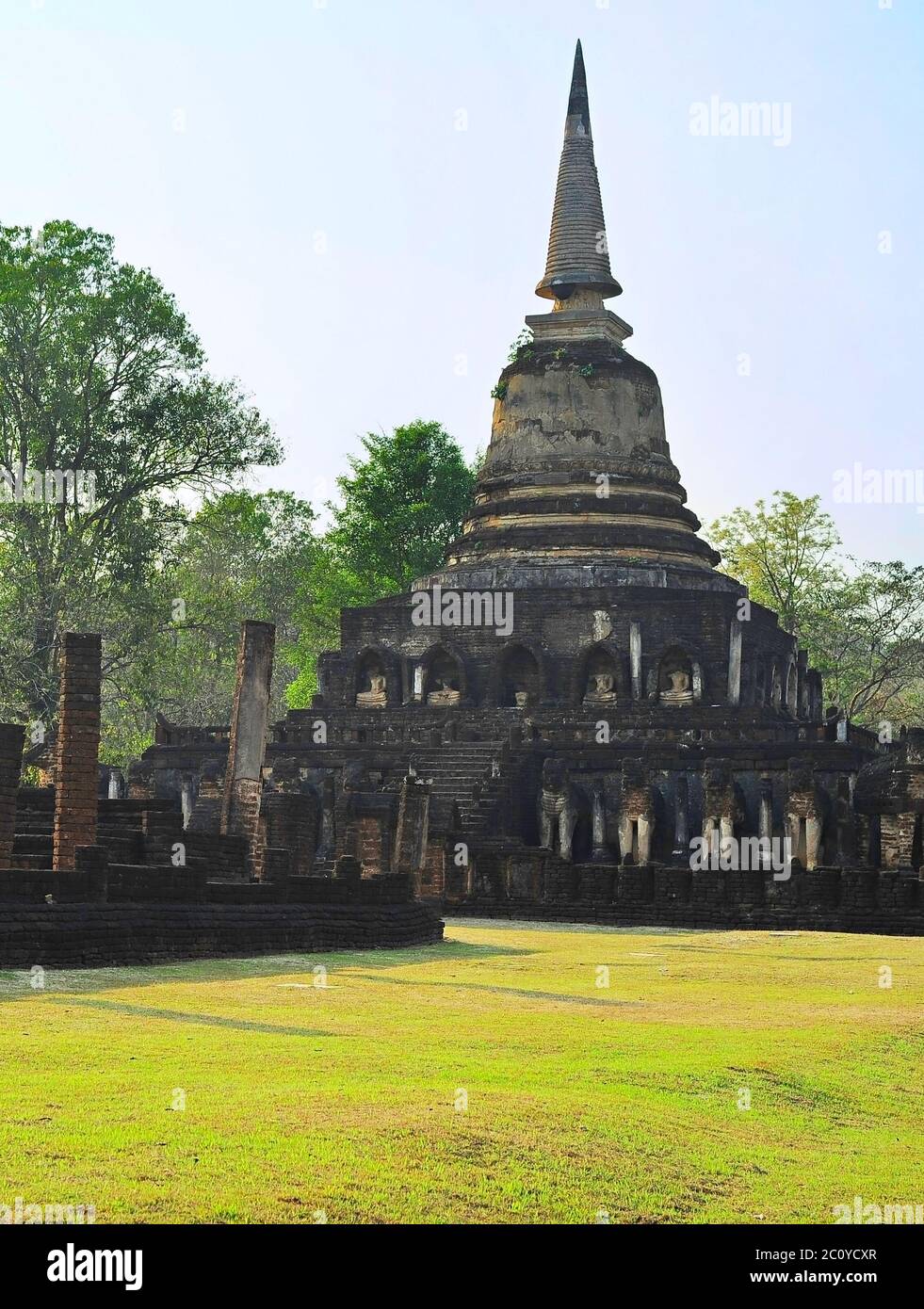 Si Satchanalai historical park, Thai Stock Photo