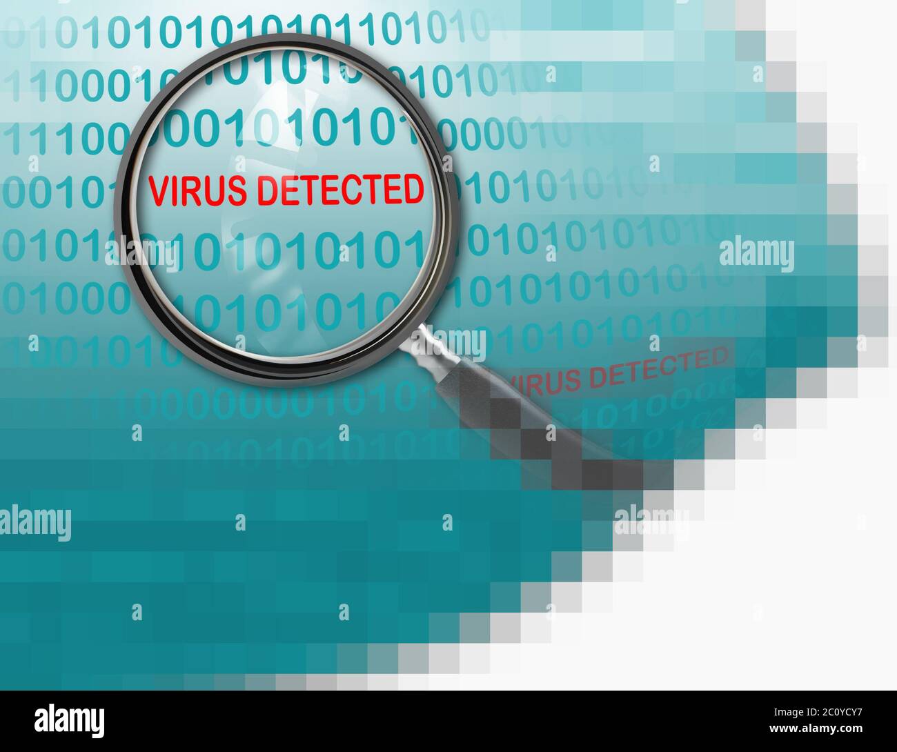 virus detected Stock Photo