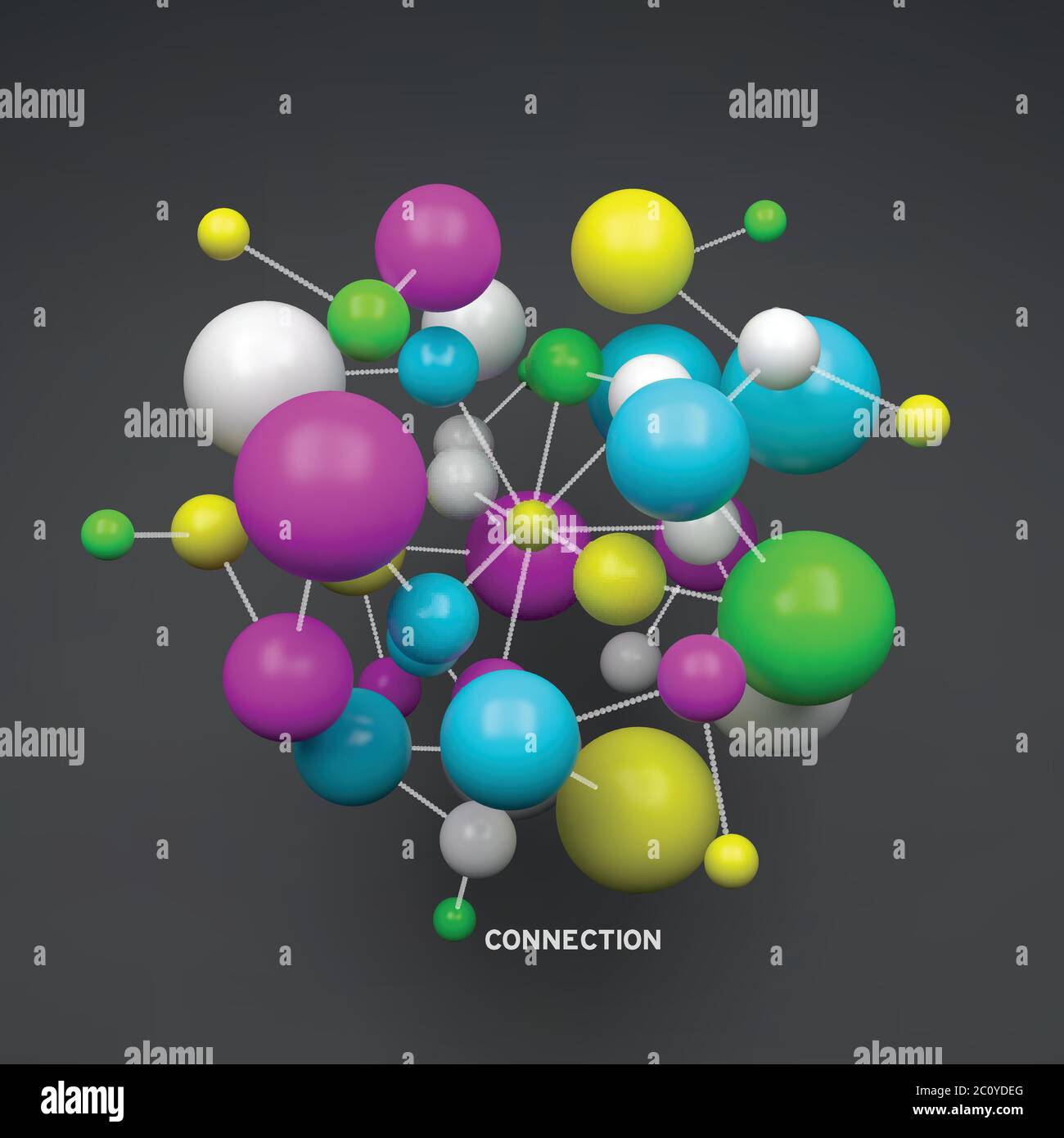 3d molecule model Stock Vector Images - Alamy