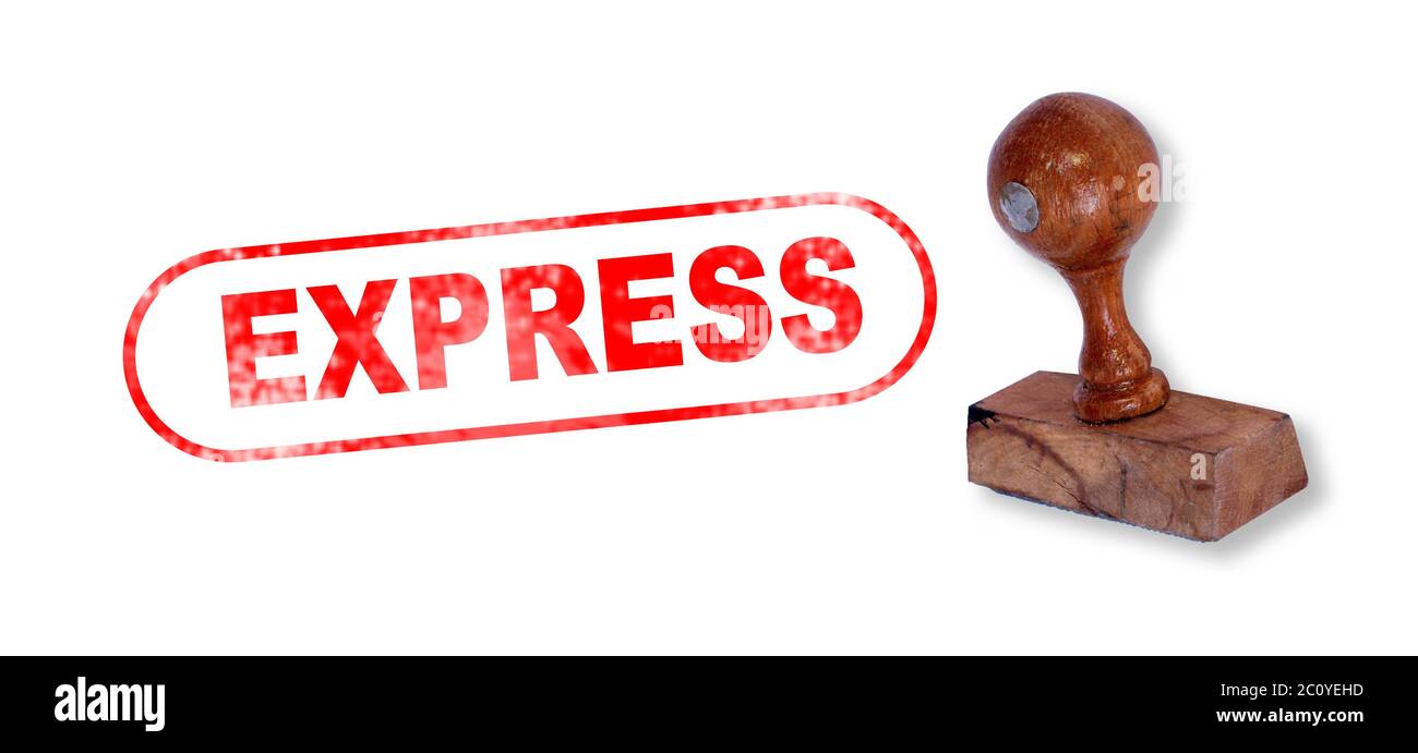 EXPRESS Rubber Stamp Stock Photo Alamy