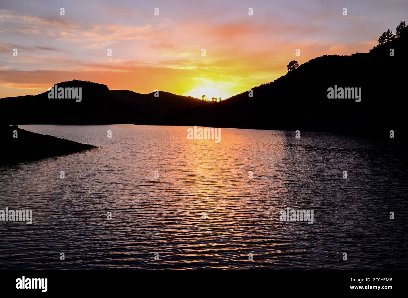 Sunset on the Atlantic Ocean Stock Photo - Alamy