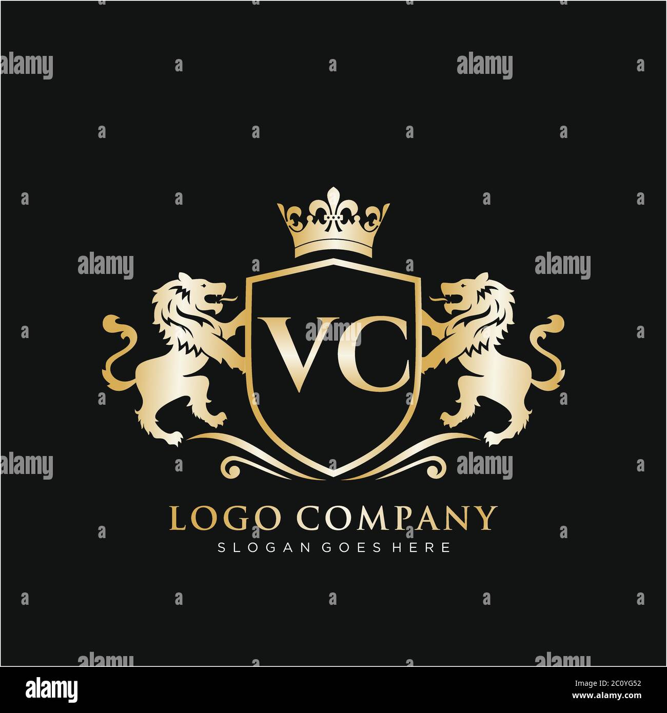 Crown letter v Stock Vector Images - Alamy