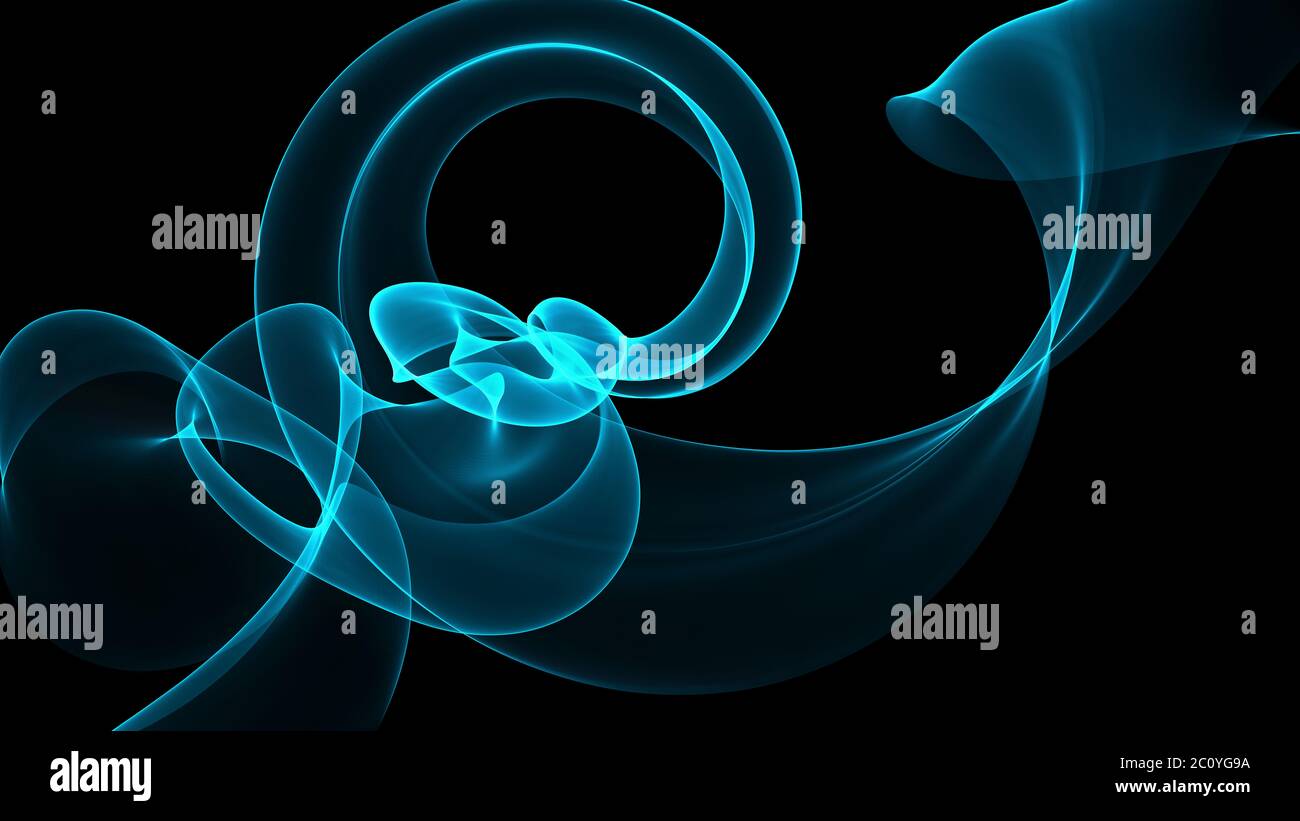 abstract blue smoke over black background with copyspace Stock Photo ...