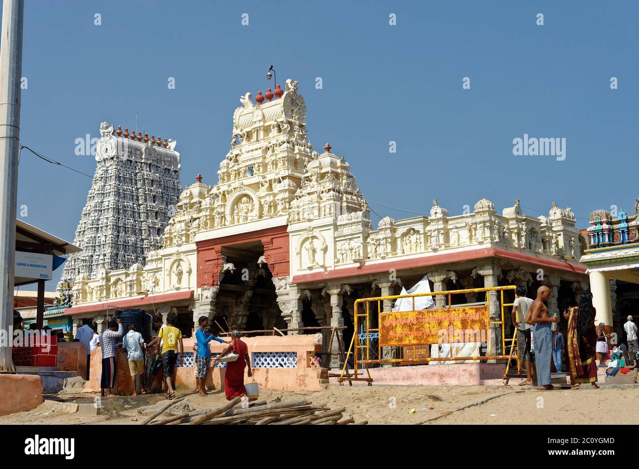 Raja Gopuram Or Western Tower Of Thiruchendur Murugan Temple Stock Raja Gopuram Or Western Tower Of Thiruchendur Murugan Temple Stock