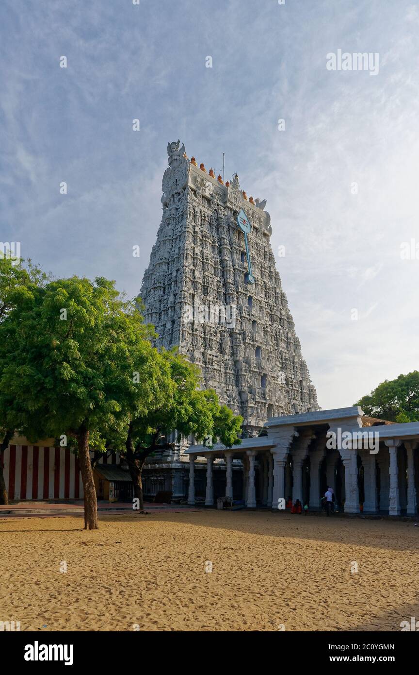 Gigaantic gopuram (Tower) of Thiruchendur Murugan temple Stock ...