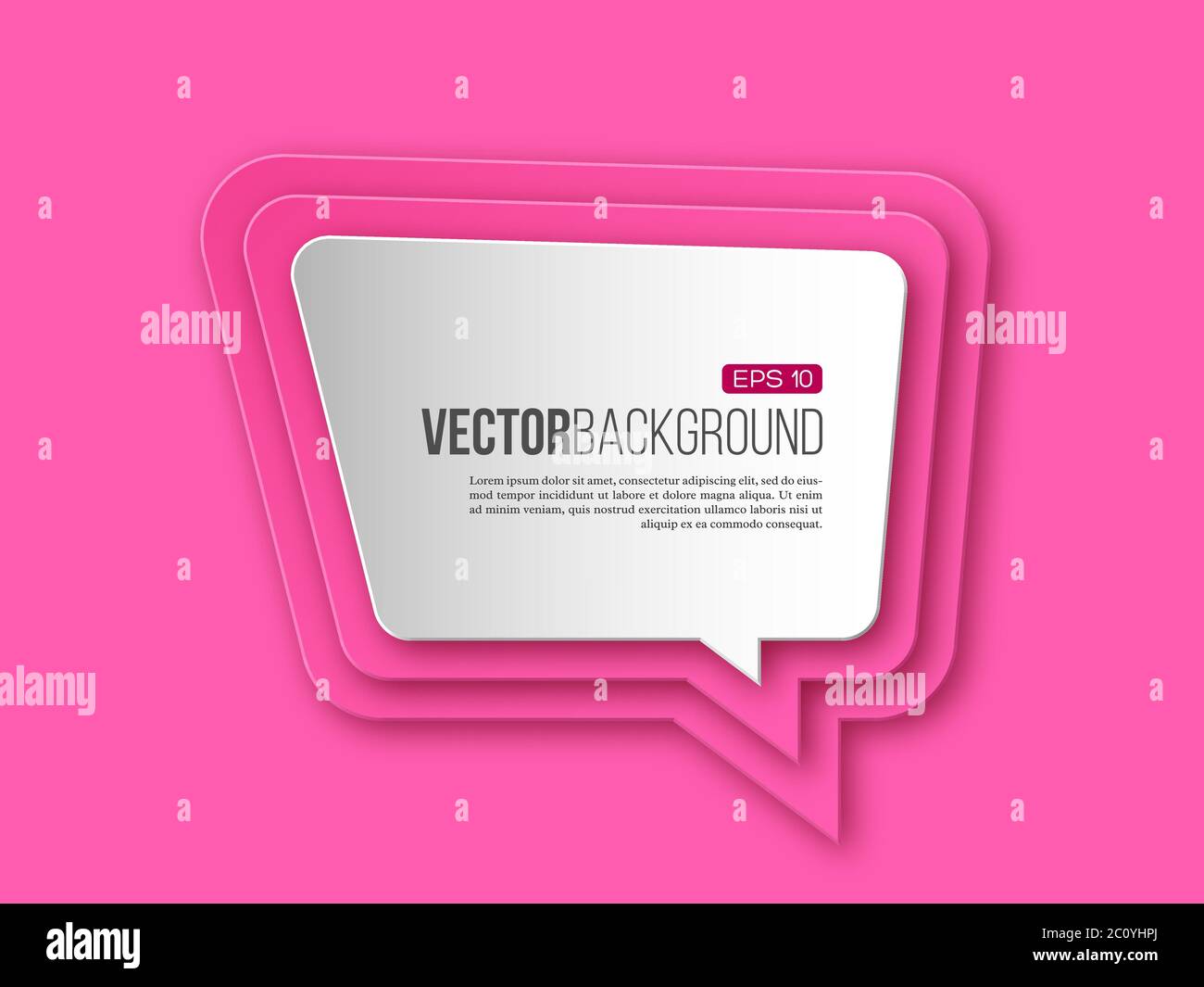 3d paper speech bubble, pink color Stock Vector Image & Art - Alamy