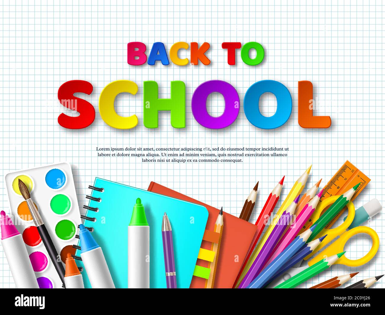 Back to school typography design Stock Vector Image & Art - Alamy