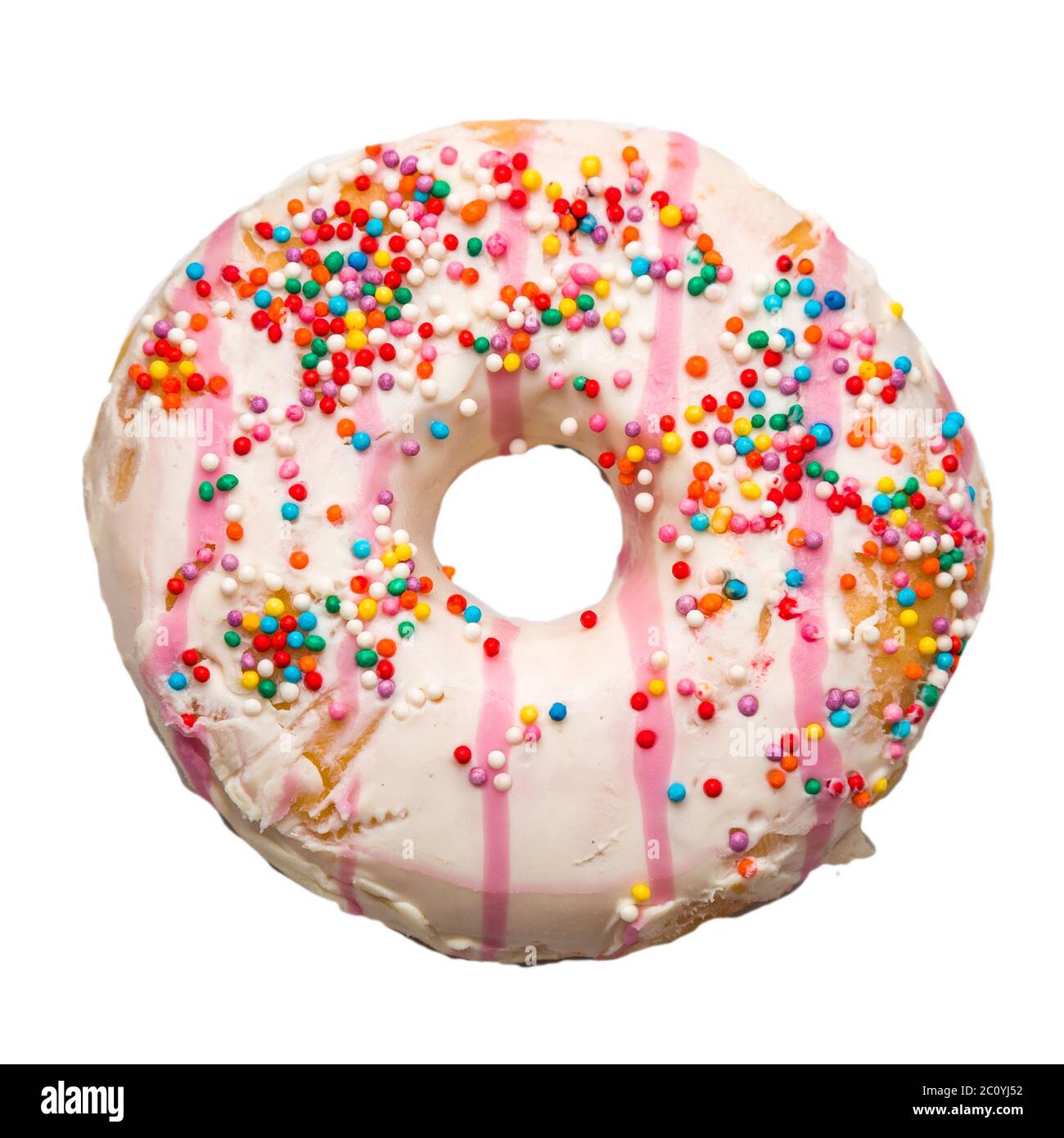 cup sugar donut isolated on white background Stock Photo