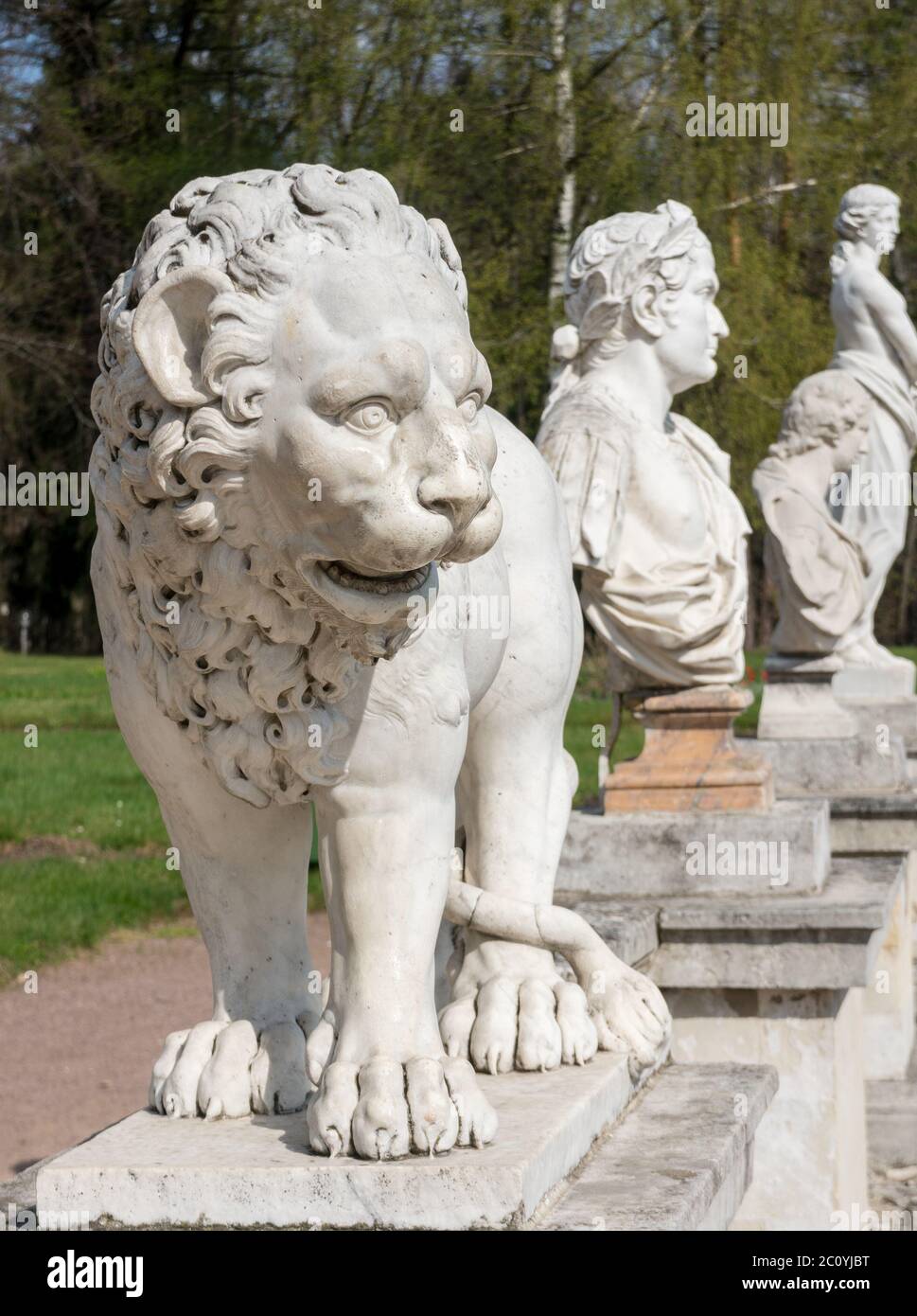 Lion stone Statue Stock Photo Alamy