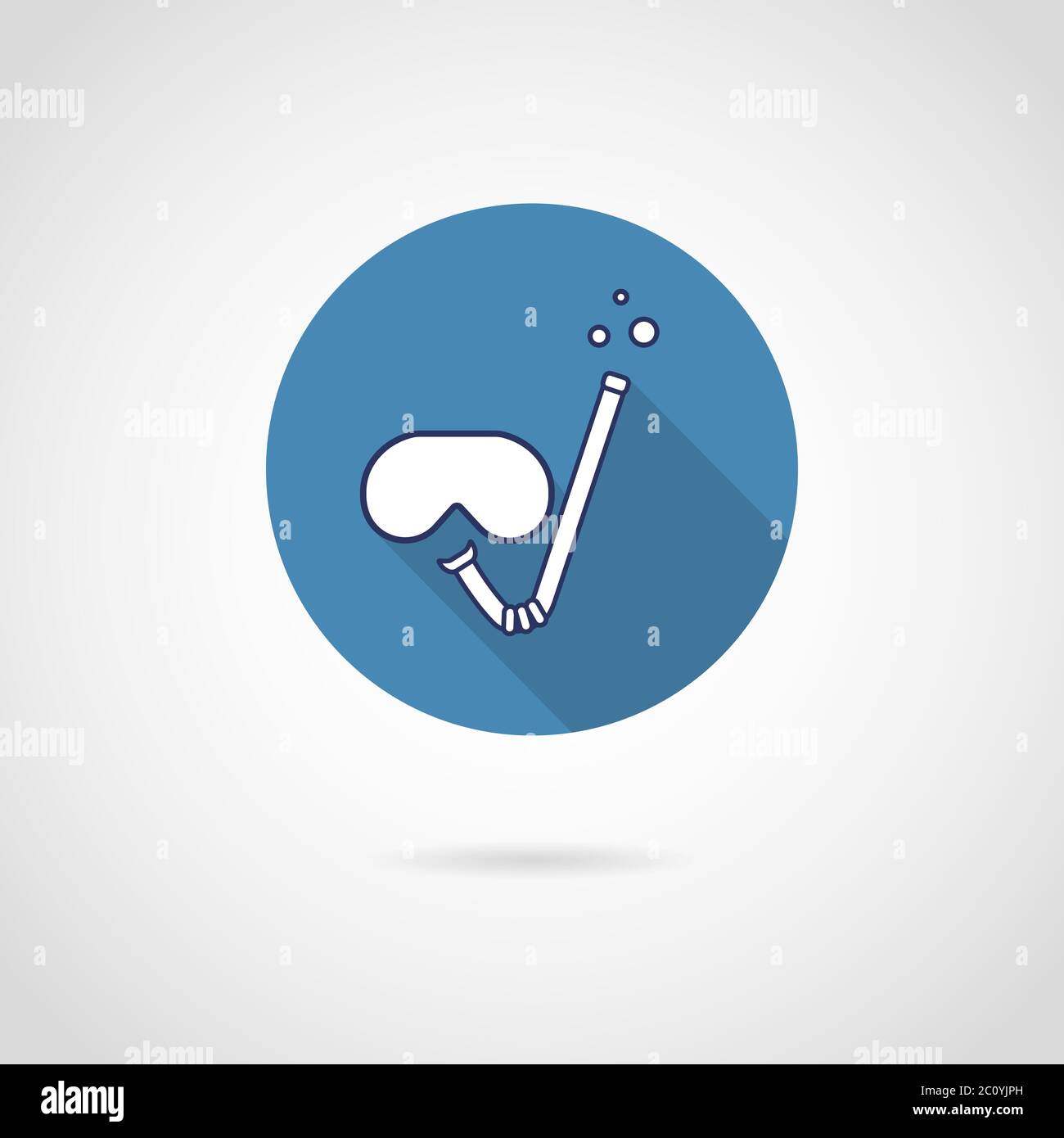 Diving mask icon in flat design. Vector illustration Stock Vector Image ...