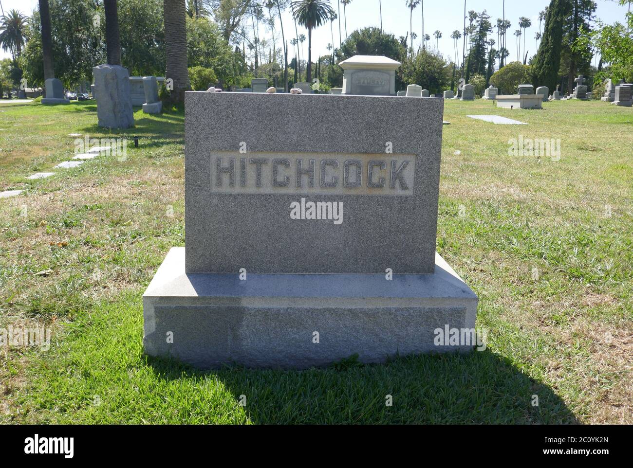 Hollywood California Usa 12th June A General View Of Atmosphere Of Alfred Hitchcock Memorial Grave At Hollywood Forever Cemetery On June 12 In Hollywood California Usa Photo By Barry King Alamy