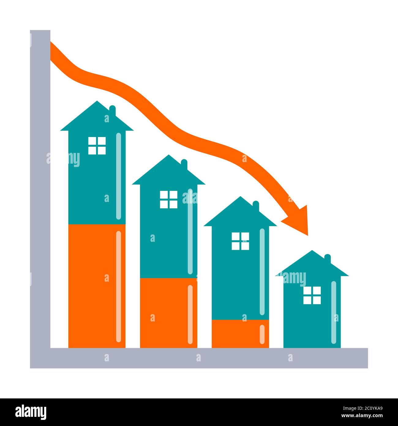 Real estate slump Stock Vector Images Alamy