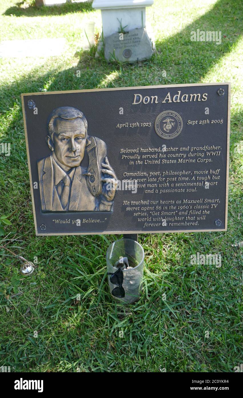 Hollywood, California, USA 12th June 2020 A general view of atmosphere of Don Adam's grave at
