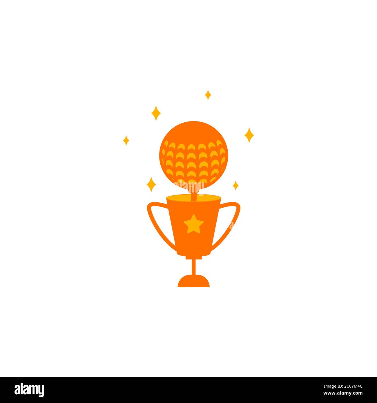 golf trophy vector design template illustration Stock Vector