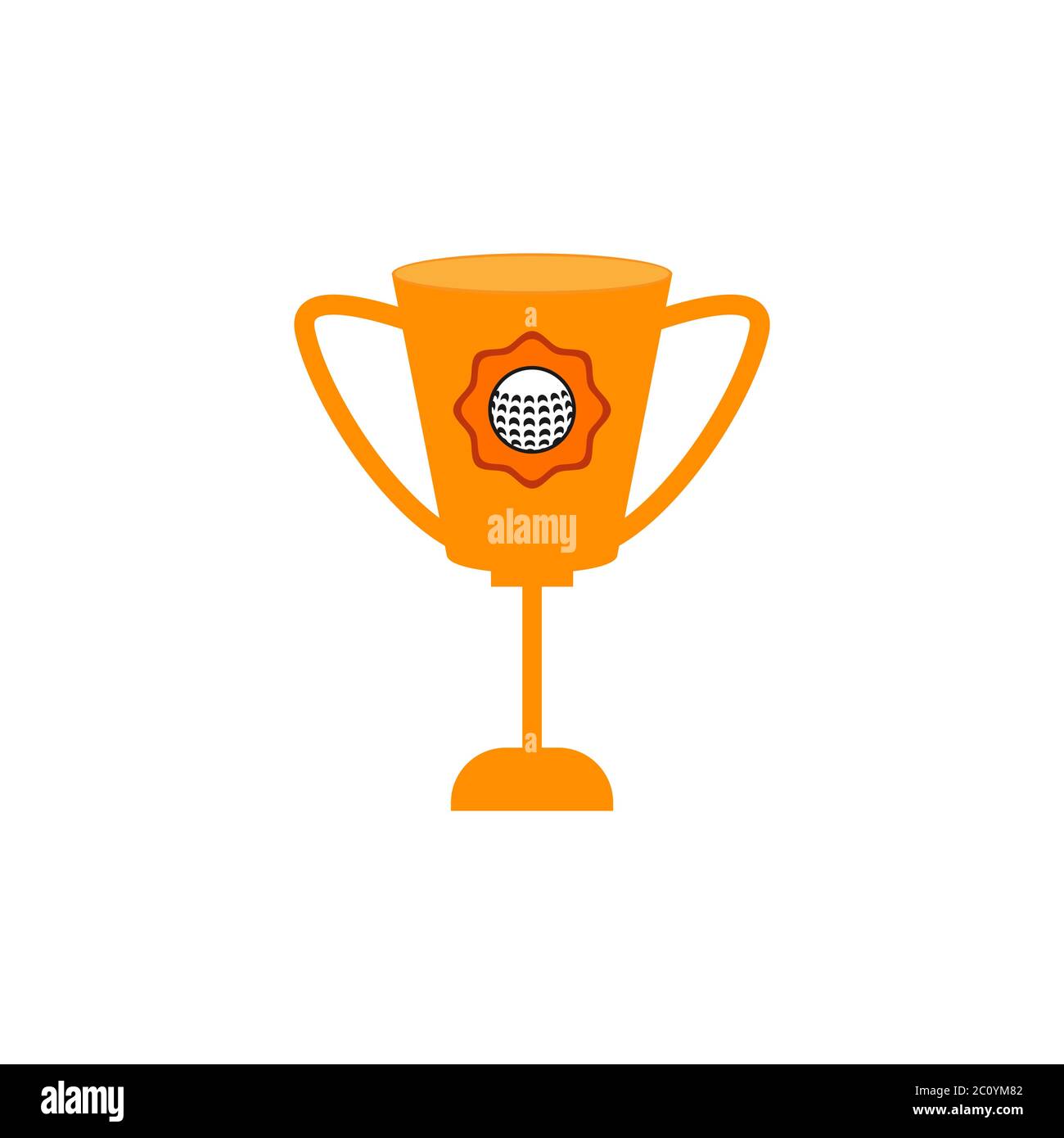 golf trophy vector design template illustration Stock Vector